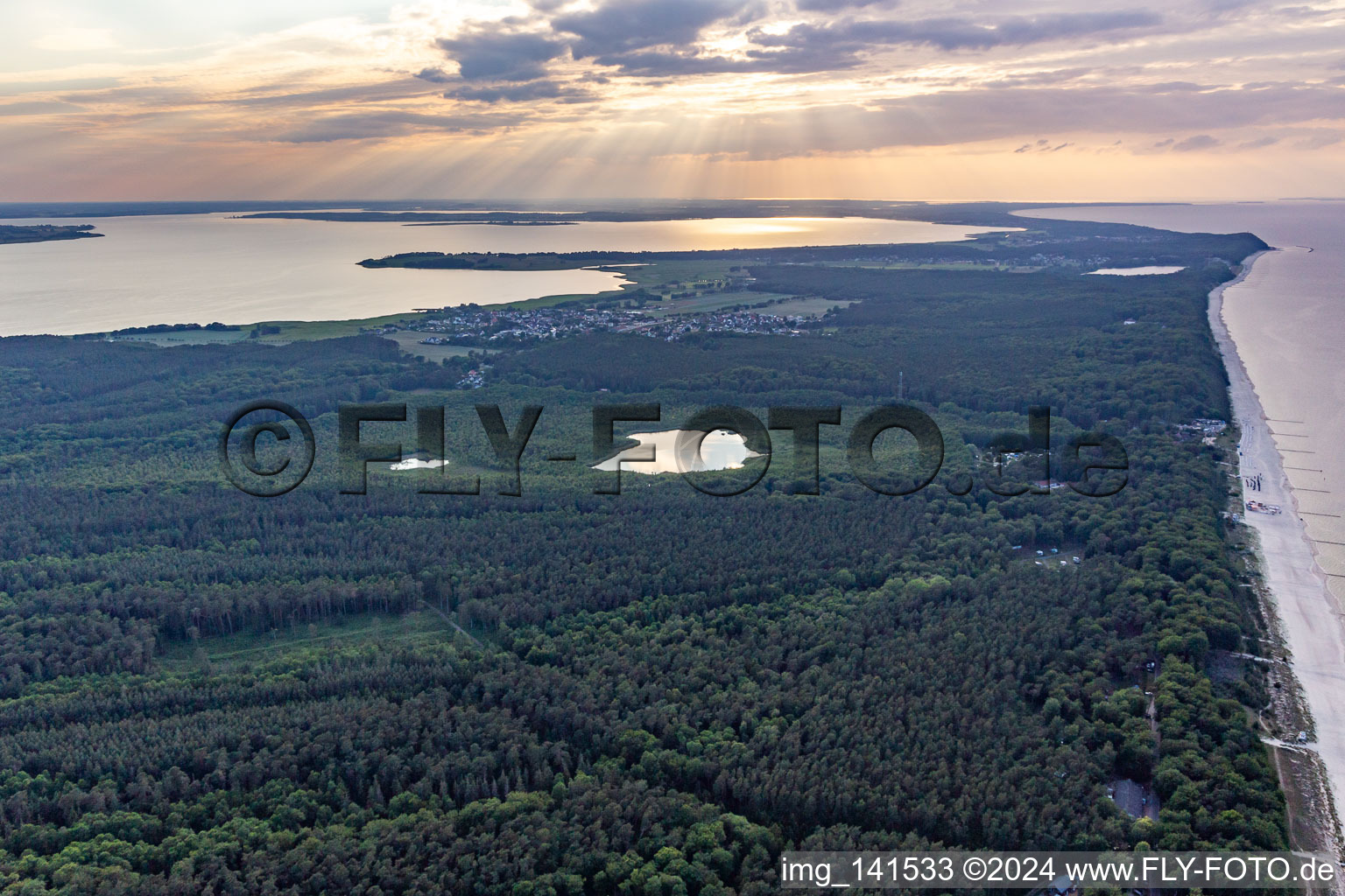 Wocknin Lake in Ückeritz in the state Mecklenburg-Western Pomerania, Germany