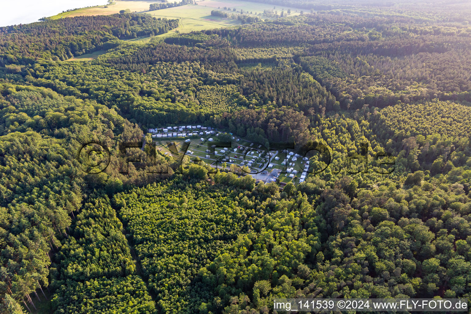 Aerial view of Baltic Sea Camping Bansin in the district Bansin in Heringsdorf in the state Mecklenburg-Western Pomerania, Germany