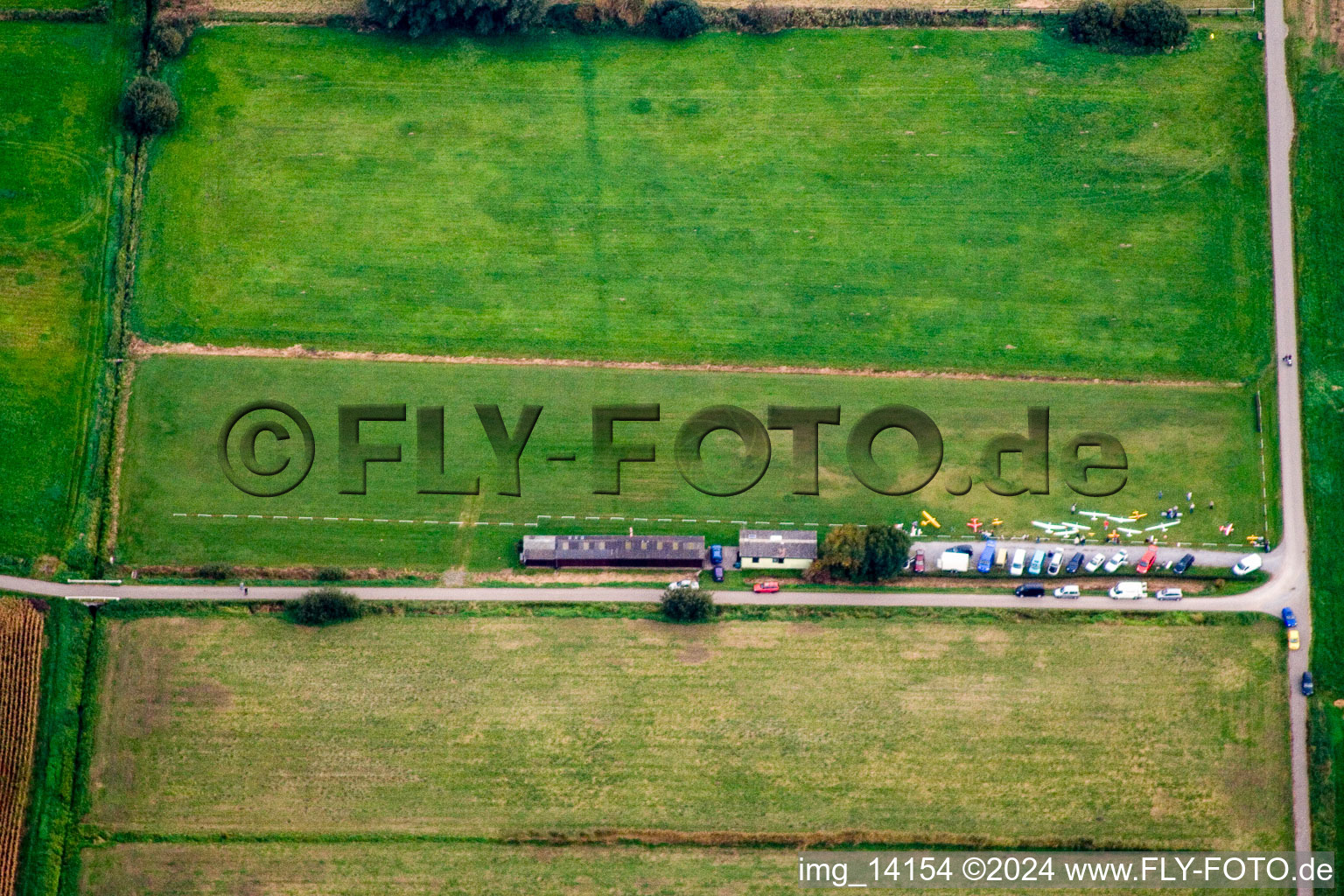 Model airfield in the district Graben in Graben-Neudorf in the state Baden-Wuerttemberg, Germany