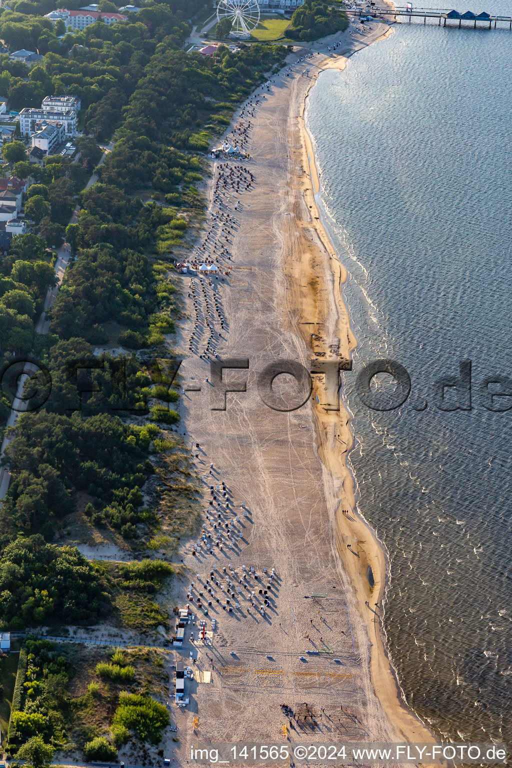 Kaiserbäder sports beach in Heringsdorf in the state Mecklenburg-Western Pomerania, Germany