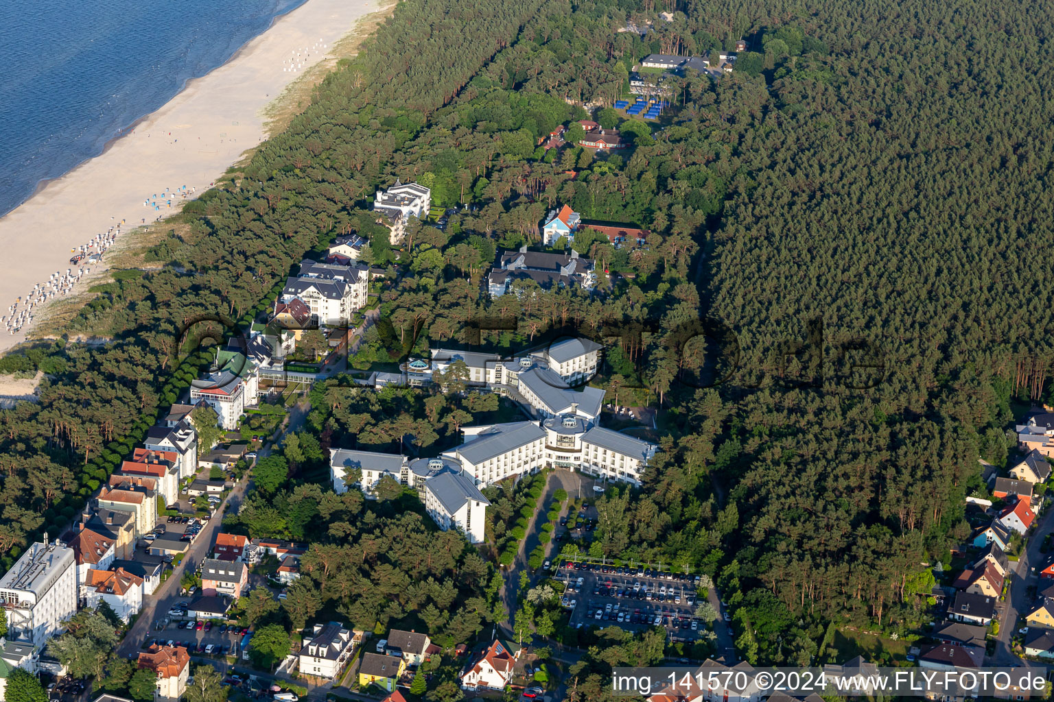 Rehabilitation Clinic Seebad Ahlbeck in the district Ahlbeck U in Heringsdorf in the state Mecklenburg-Western Pomerania, Germany