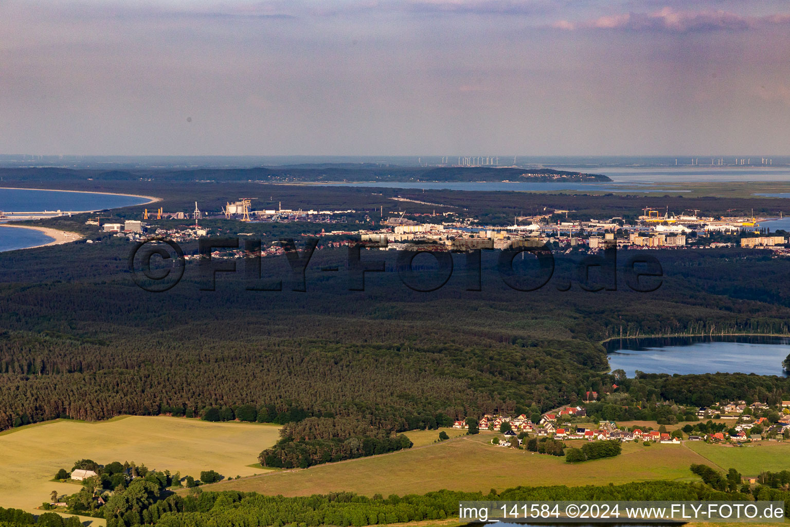 From the west in Świnoujście in the state West Pomerania, Poland