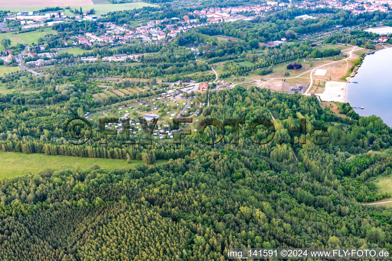 SeeCamping Zittau Mountains at Olbersdorfer See in Olbersdorf in the state Saxony, Germany