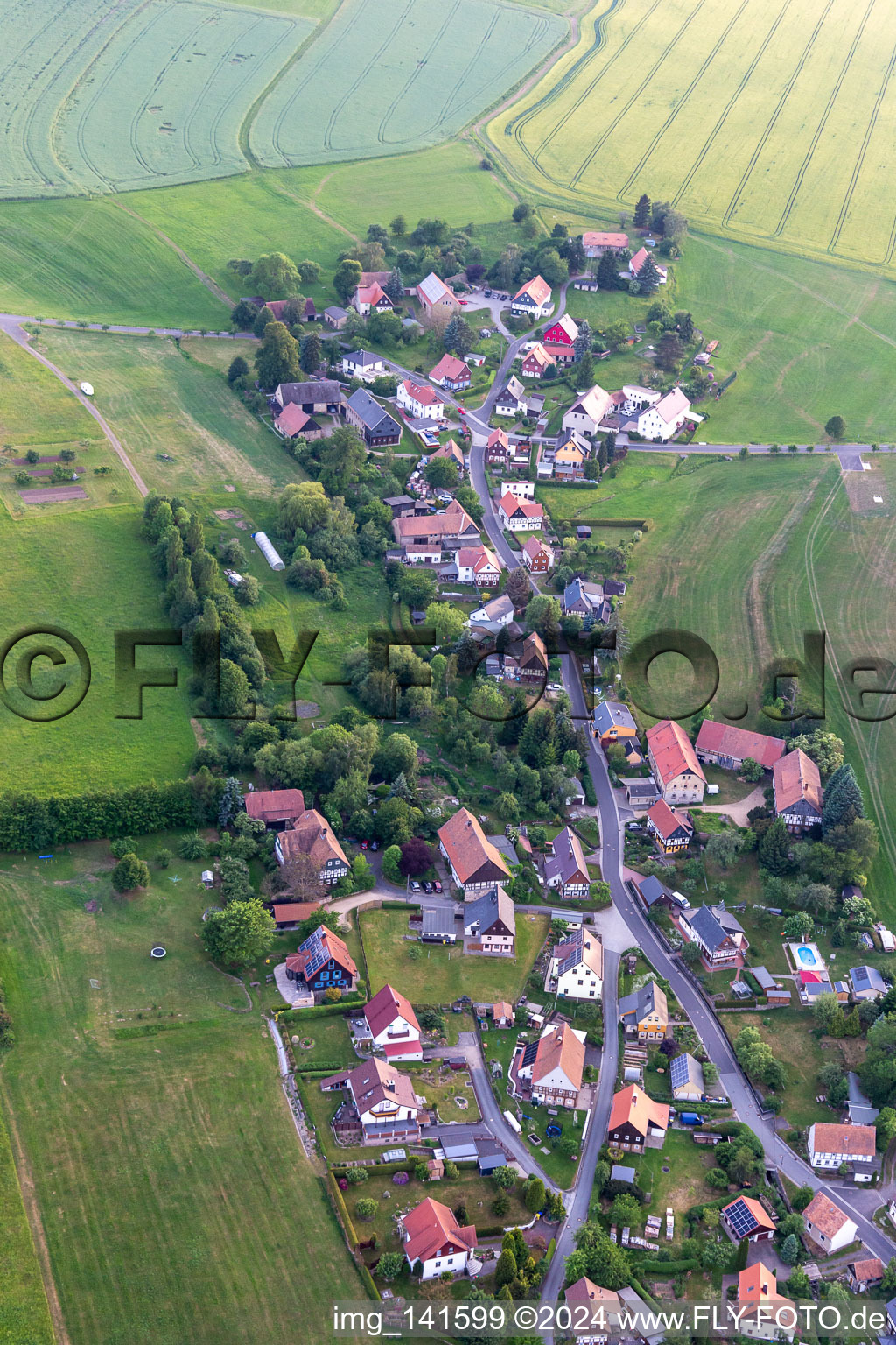 Upper Dorfstr in the district Bertsdorf in Bertsdorf-Hörnitz in the state Saxony, Germany