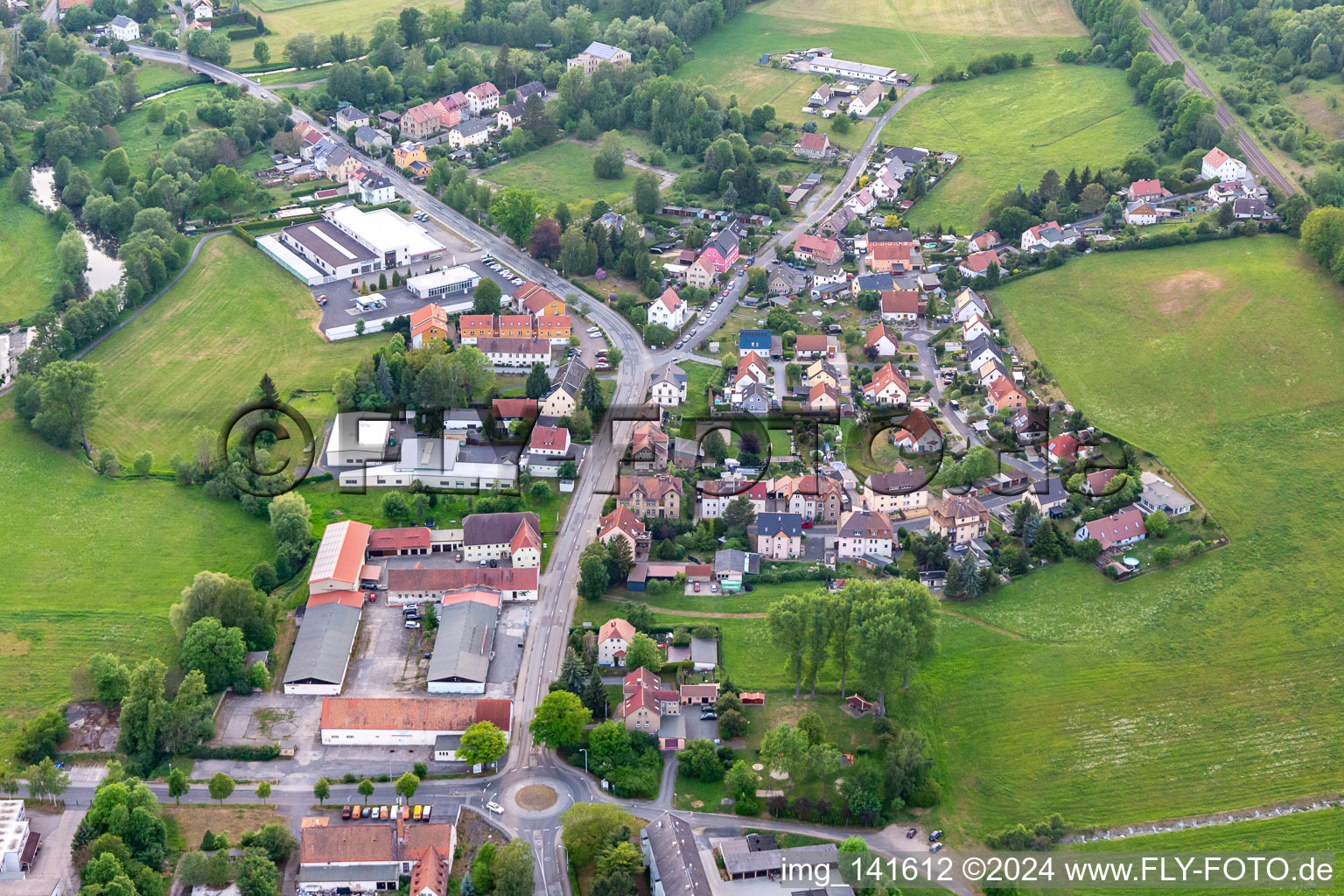 Commercial area in the district Pethau in Zittau in the state Saxony, Germany