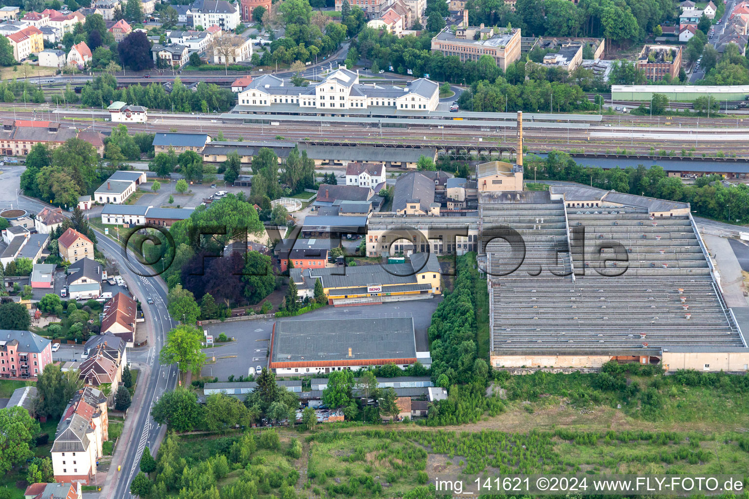 Cotton weaving mill Zittau BWZ GmbH at the main station in Zittau in the state Saxony, Germany