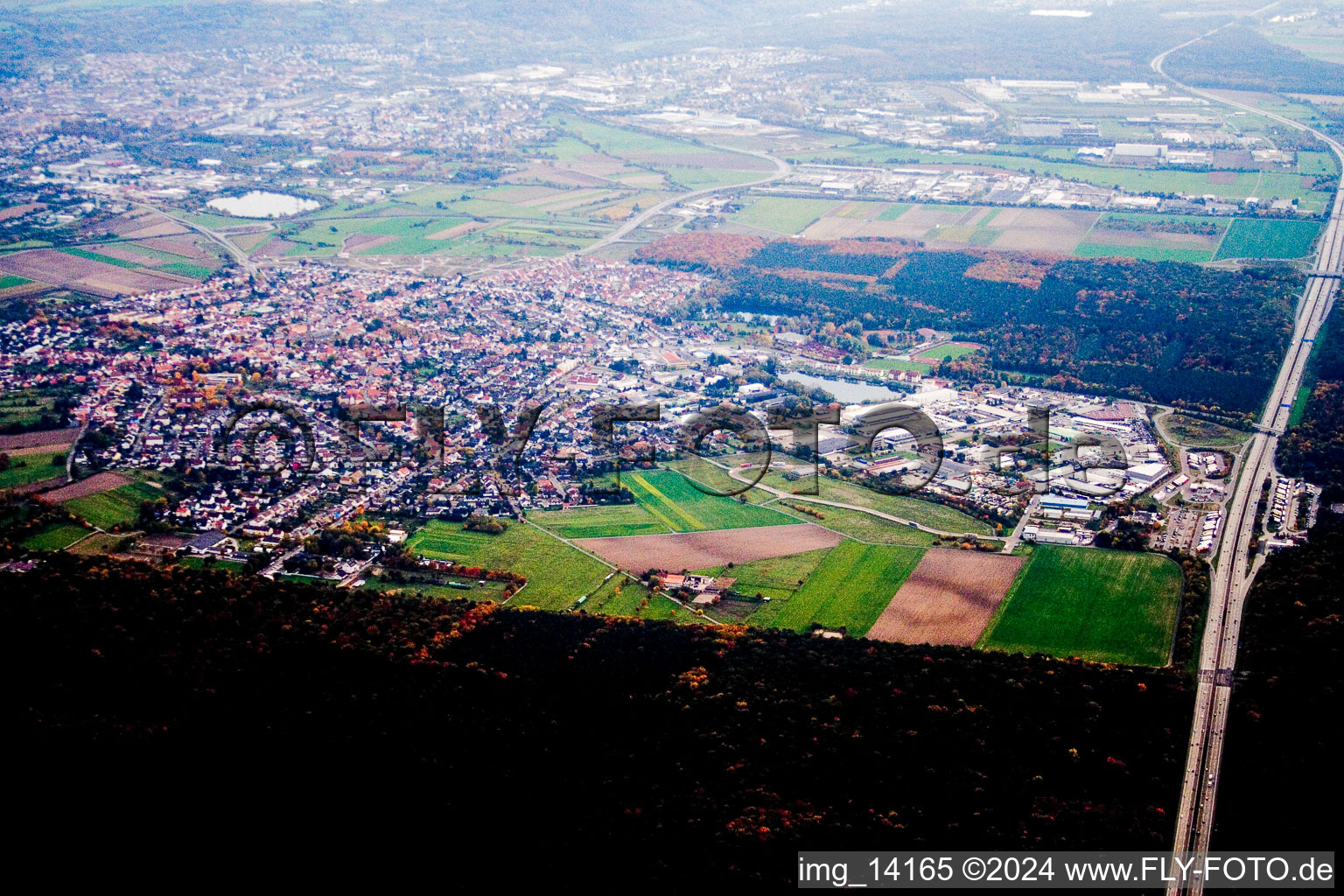 Near Bruchsal in Forst in the state Baden-Wuerttemberg, Germany