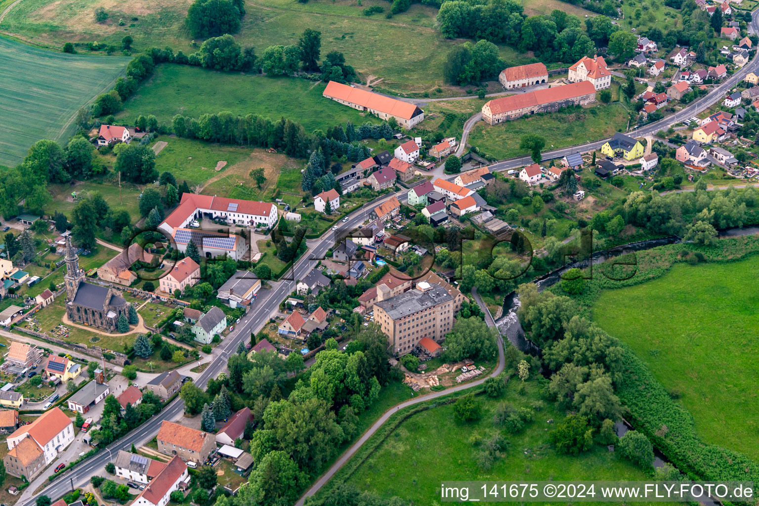 Watermill on the Neisse in the district Leuba in Ostritz in the state Saxony, Germany