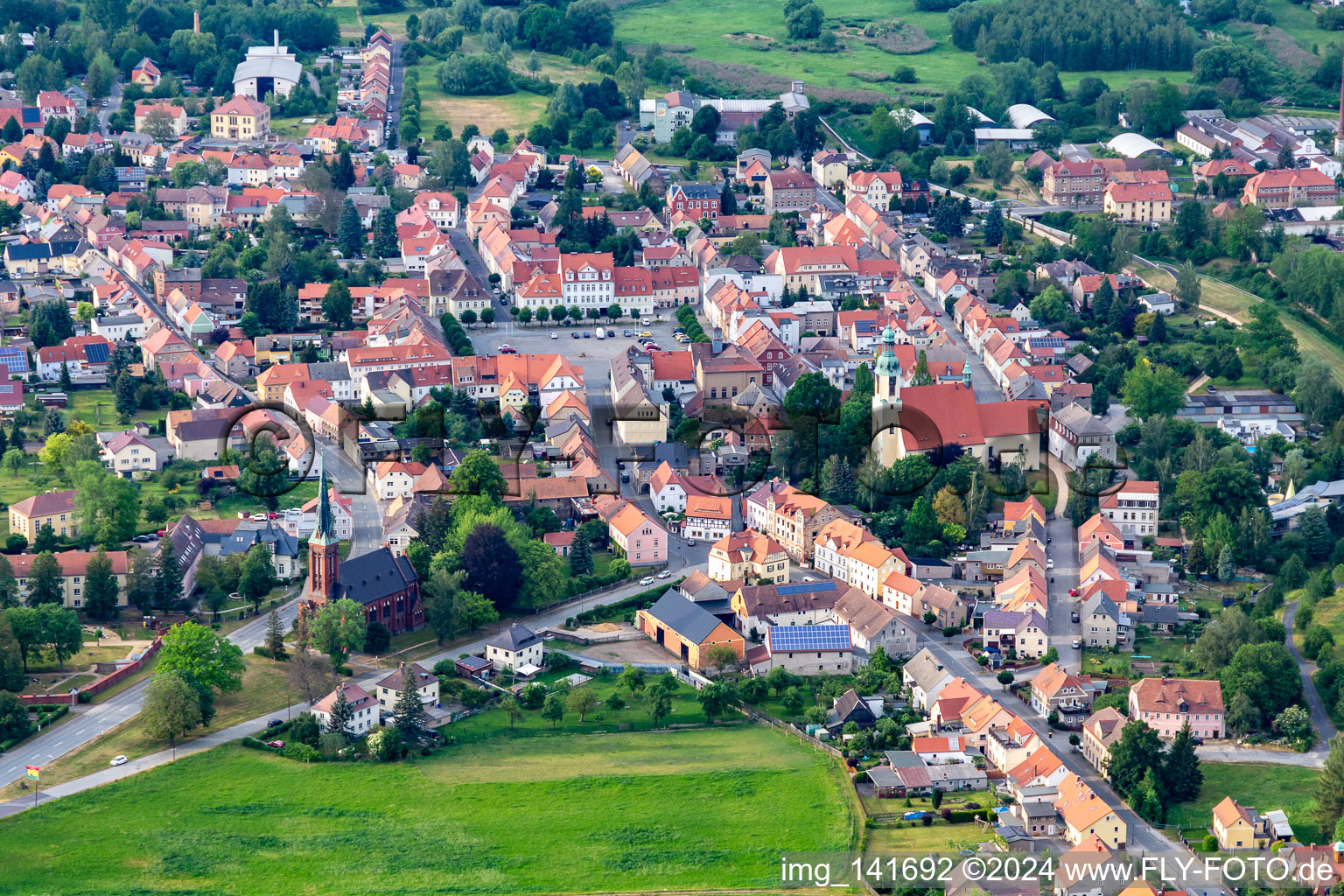 From the southwest in Ostritz in the state Saxony, Germany