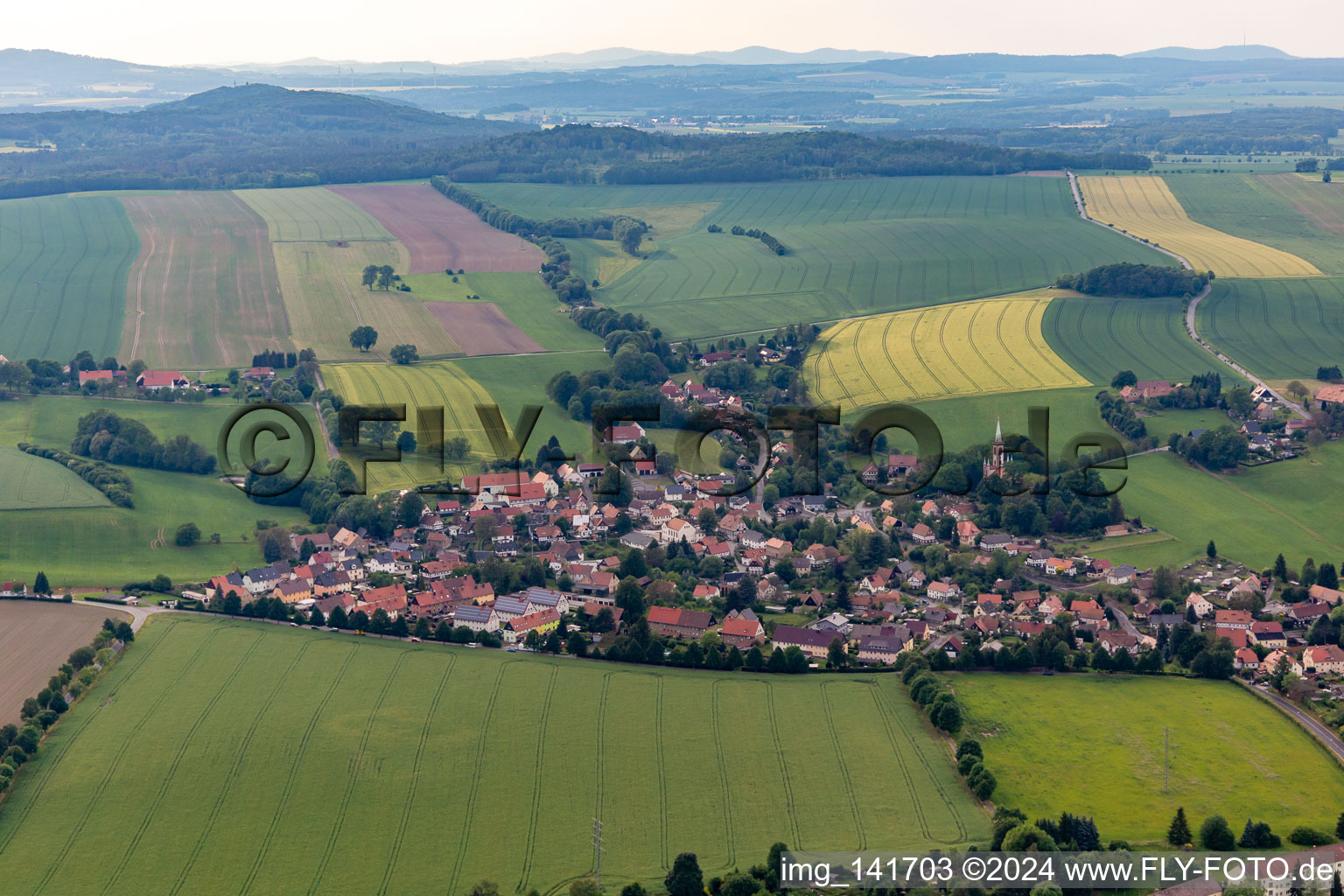 From the southeast in the district Dittelsdorf in Zittau in the state Saxony, Germany