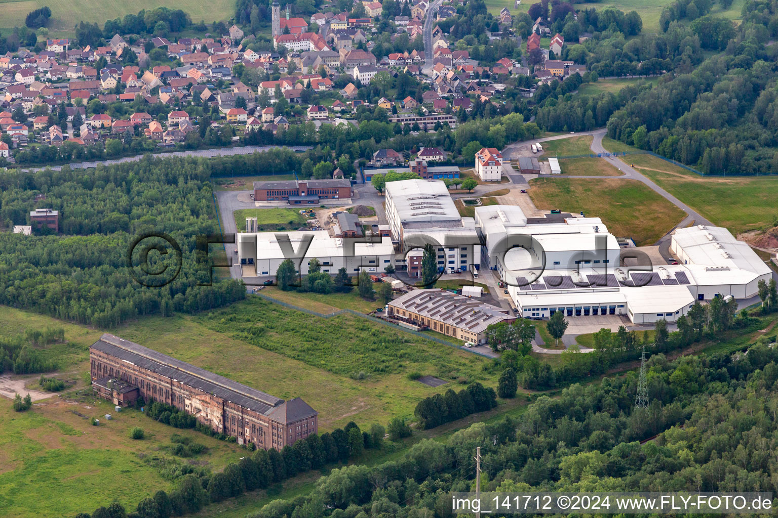 Monument of the Kraftwerk Hirschfelde Foundation and HGS GmbH in the district Hirschfelde in Zittau in the state Saxony, Germany