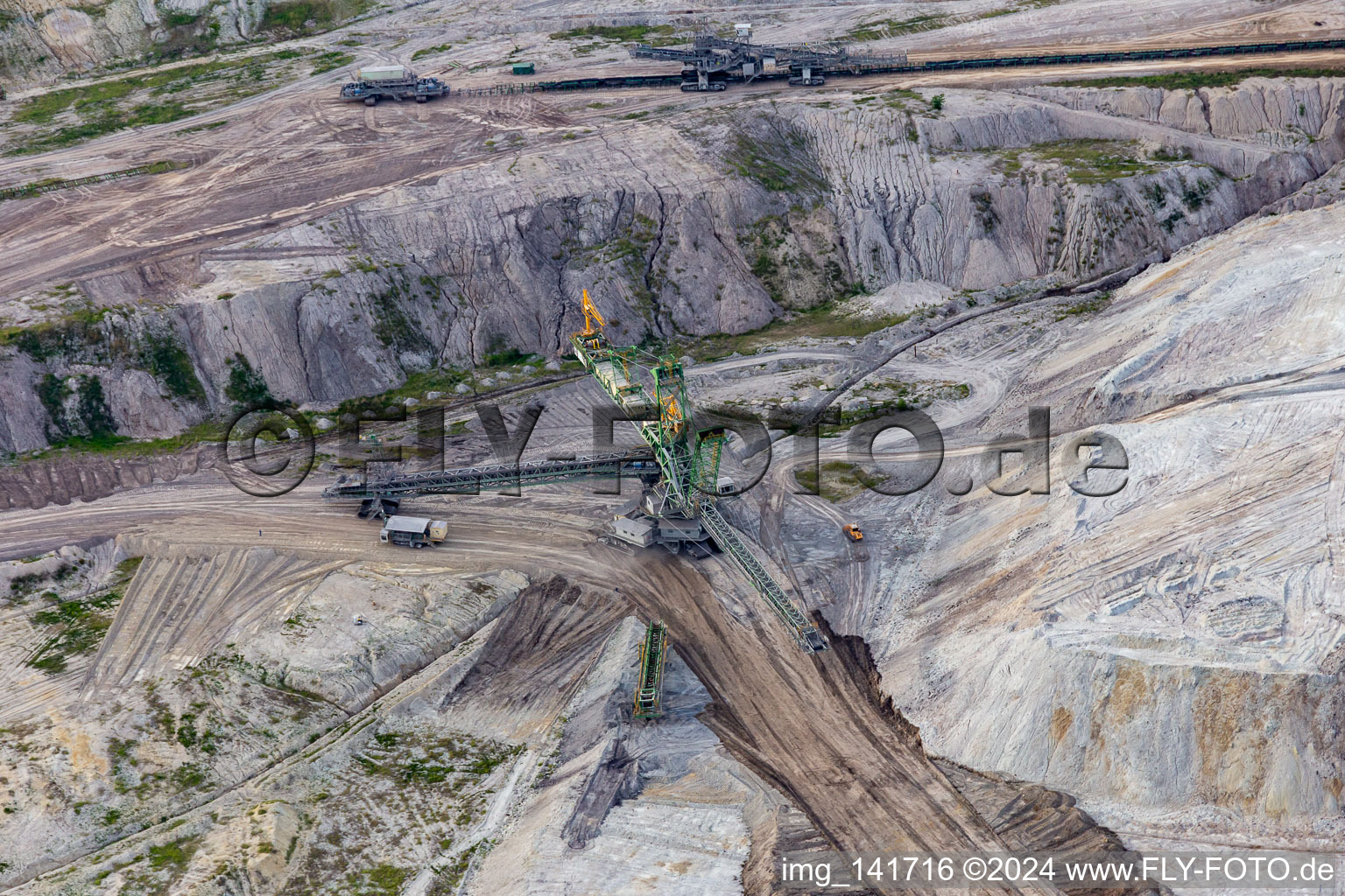 Conveyor excavator in the brown coal opencast mine "PGE Górnictwo i Energetyka Konwencjonalna Oddział Kopalnia Węgla Brunatnego Turów in Bogatynia in the state Lower Silesia, Poland