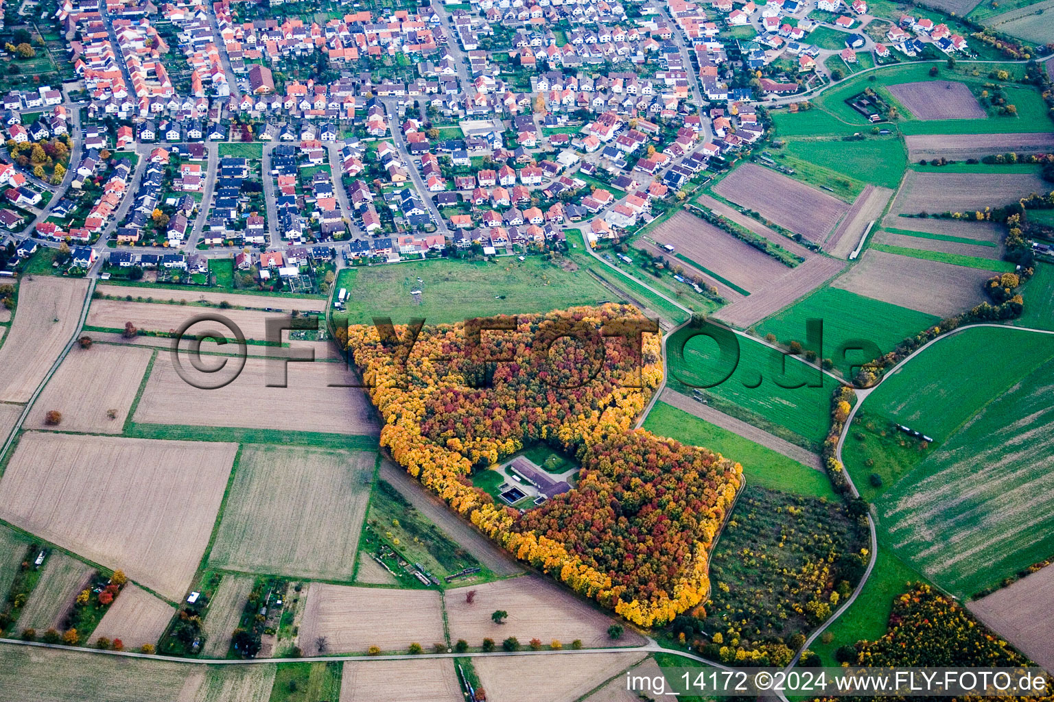 Waterworks in the district Weiher in Ubstadt-Weiher in the state Baden-Wuerttemberg, Germany