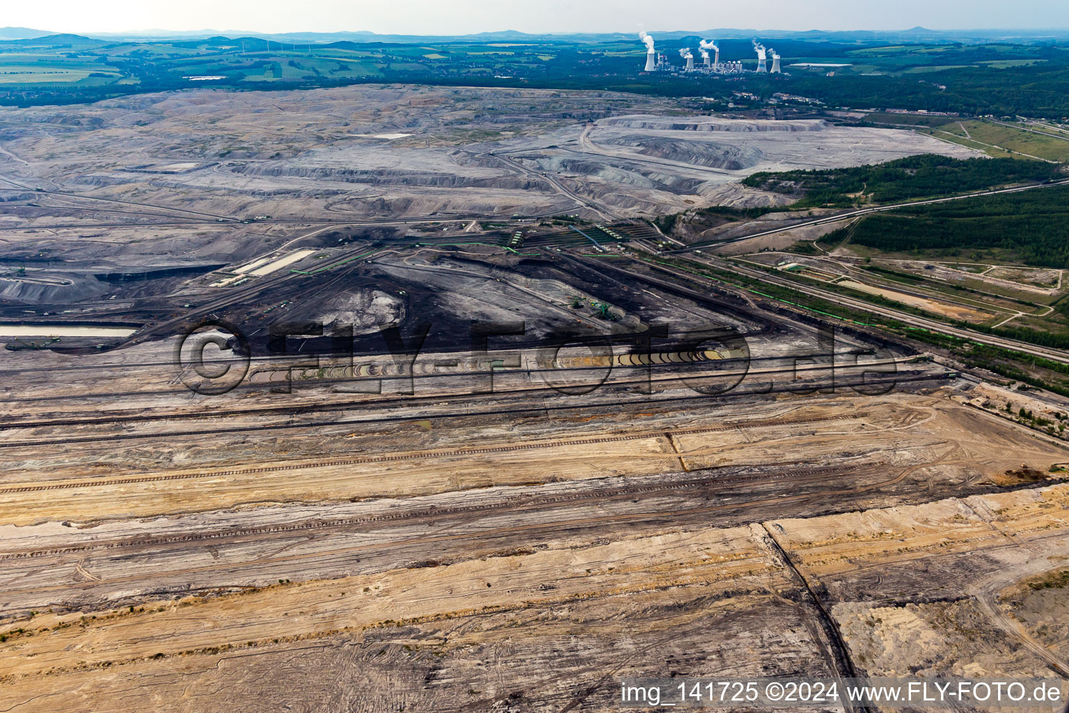 Opencast brown coal mine "PGE Górnictwo i Energetyka Konwencjonalna Oddział Kopalnia Węgla Brunatnego Turów in Opolno-Zdrój in the state Lower Silesia, Poland