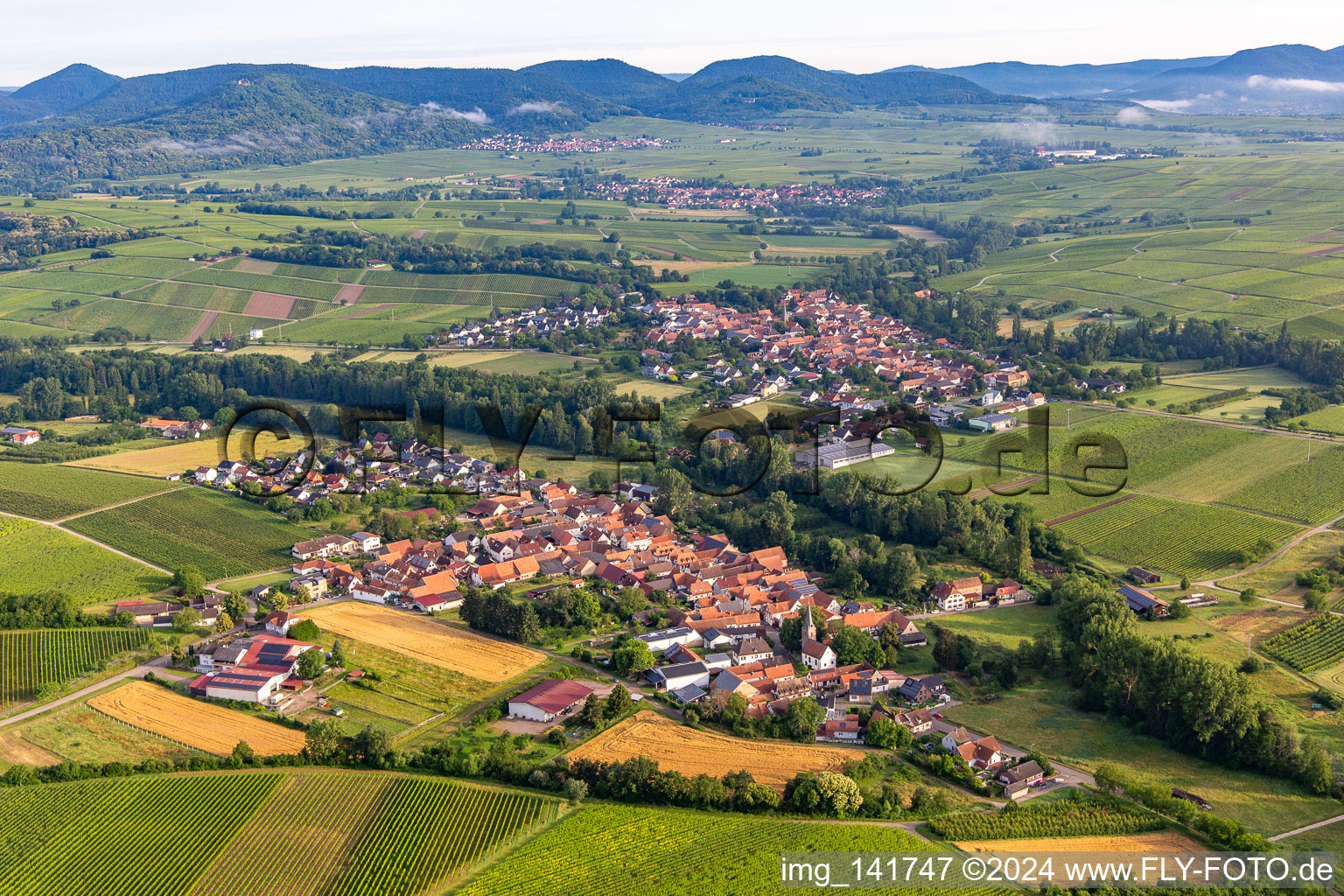 Village on the Klingbach in the district Klingen in Heuchelheim-Klingen in the state Rhineland-Palatinate, Germany