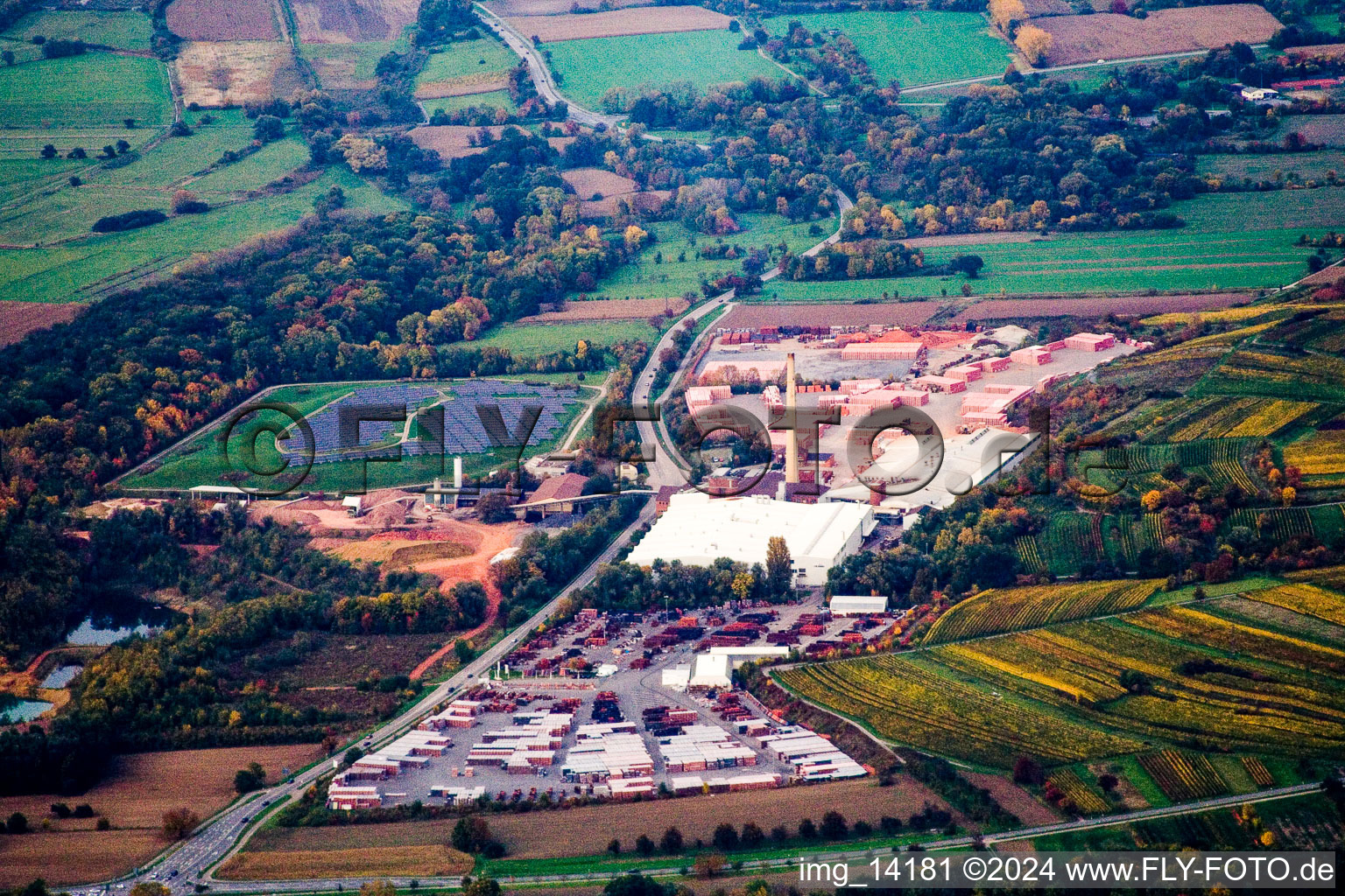 Aerial view of Kislau in the state Baden-Wuerttemberg, Germany