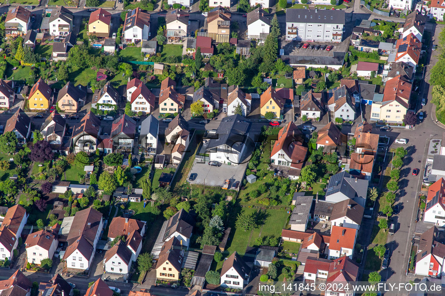 Apartment building in Waldstr in Kandel in the state Rhineland-Palatinate, Germany