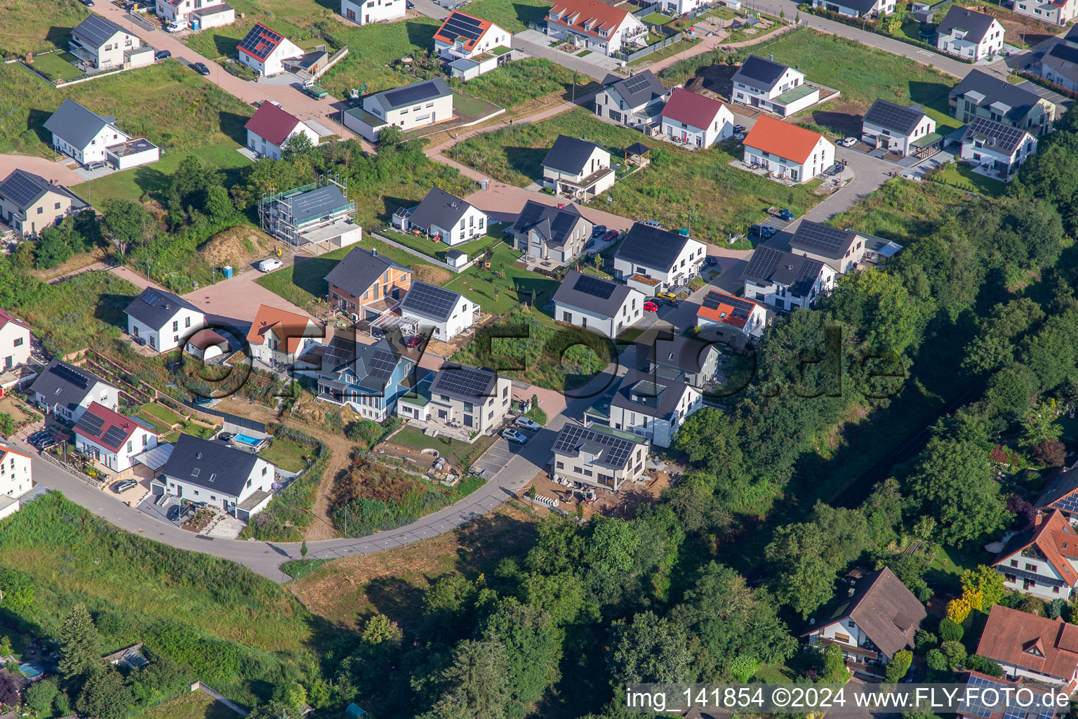 Aerial view of Rose Trail in Kandel in the state Rhineland-Palatinate, Germany