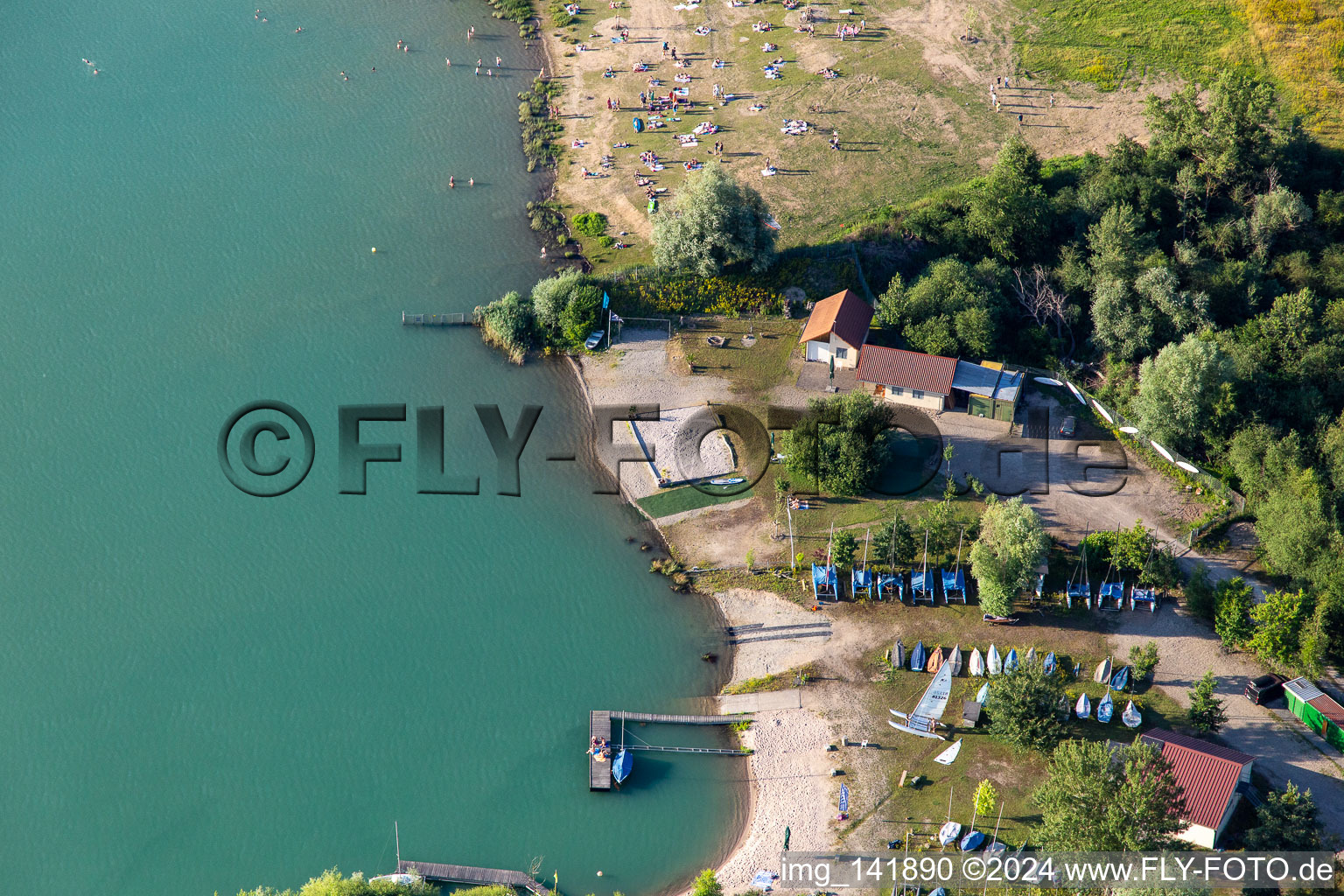 Neuburgweierer Sailing Club eV in the district Silberstreifen in Rheinstetten in the state Baden-Wuerttemberg, Germany