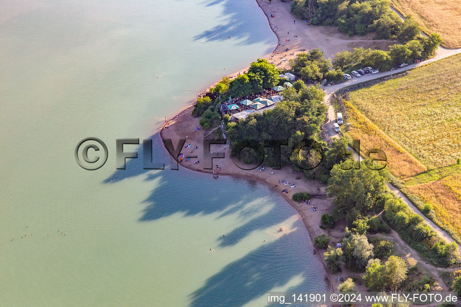 Seegugger snack bar at Epplesee in the district Forchheim in Rheinstetten in the state Baden-Wuerttemberg, Germany