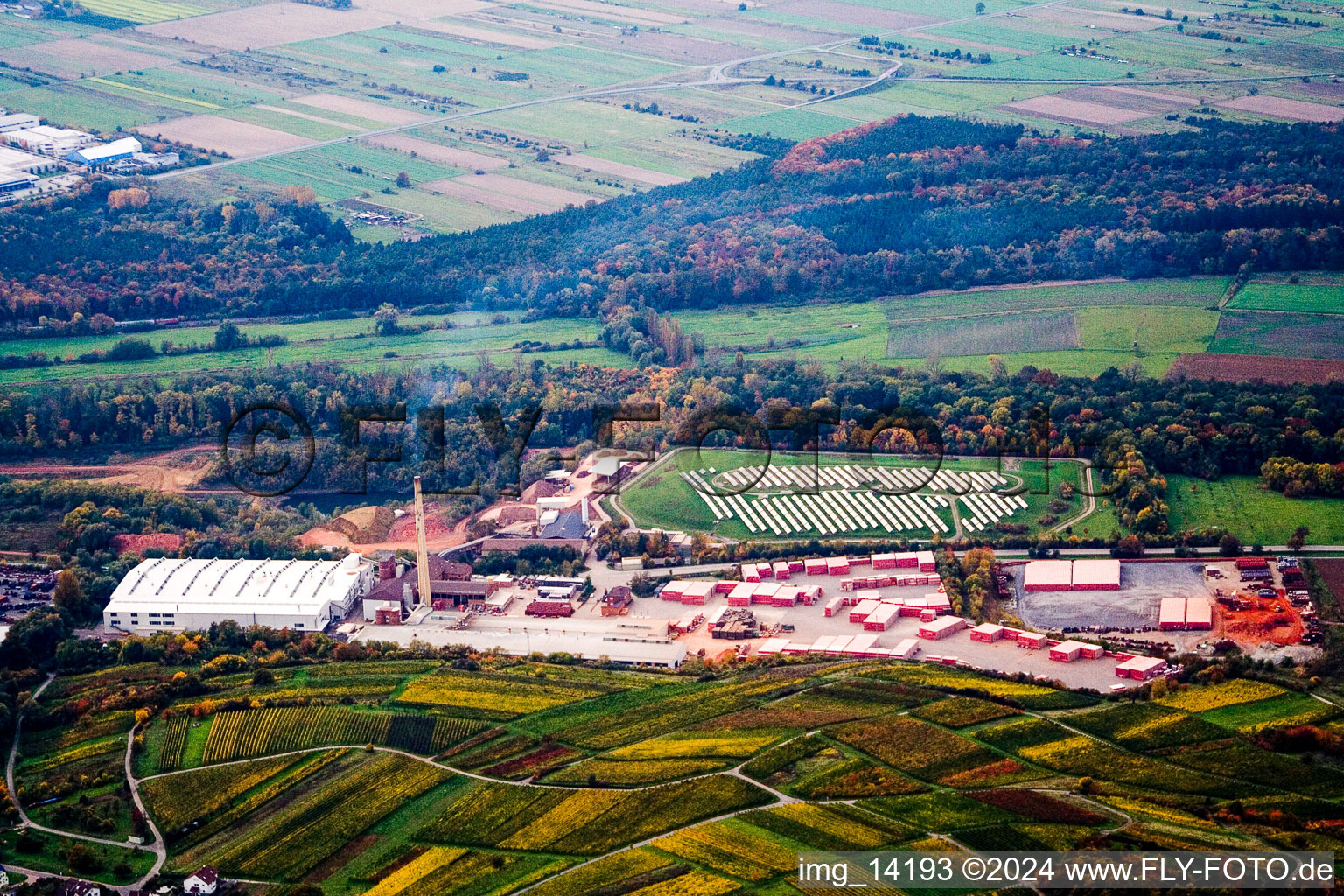 Technical facilities in the industrial area WIENERBERGER MALSCH in the district Rot in Malsch in the state Baden-Wurttemberg