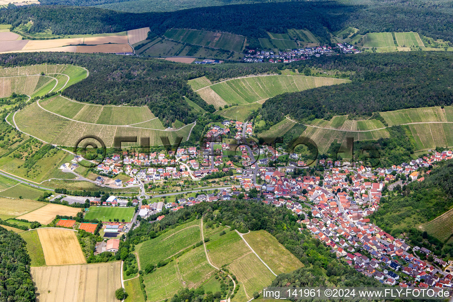 From the south in Ramsthal in the state Bavaria, Germany