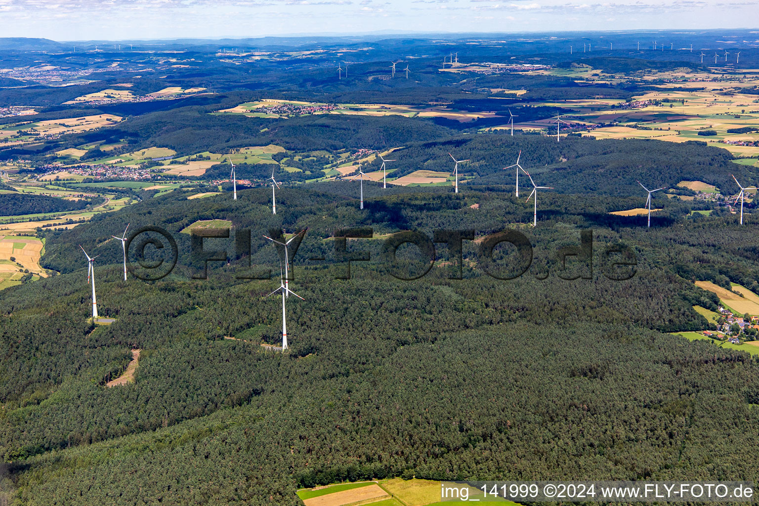 Wind farm Buchenau / Eiterfeld currently consists of a total of 15 wind turbines (WEA) from various manufacturers in the district Dittlofrod in Eiterfeld in the state Hesse, Germany