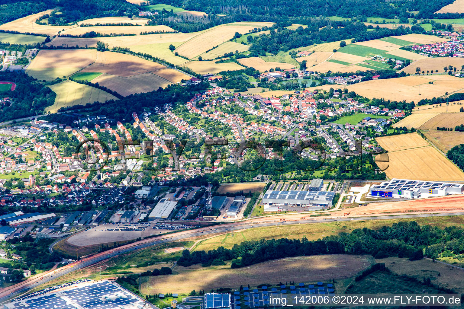 District Petersberg in Bad Hersfeld in the state Hesse, Germany