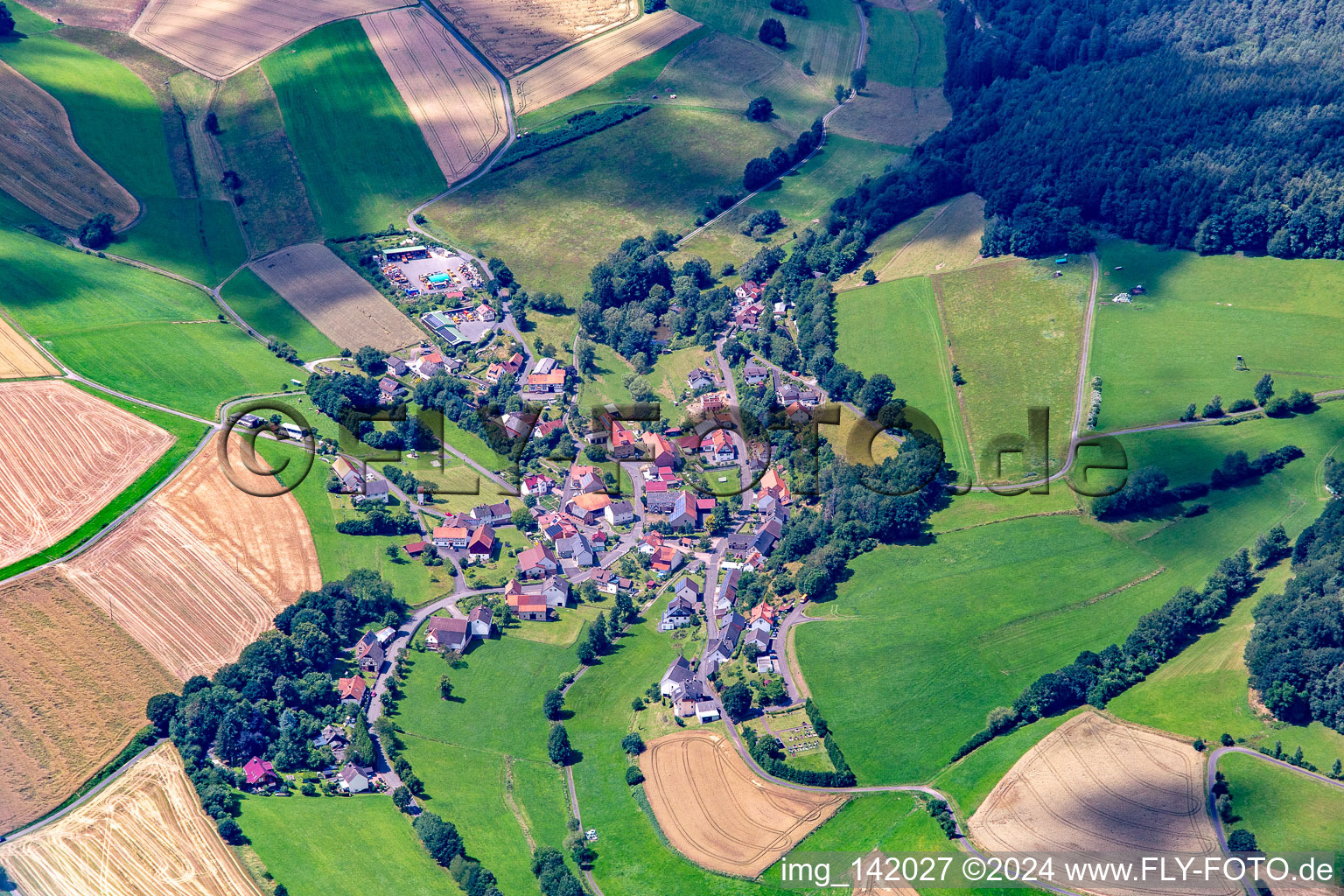 From the southeast in the district Allendorf in Kirchheim in the state Hesse, Germany