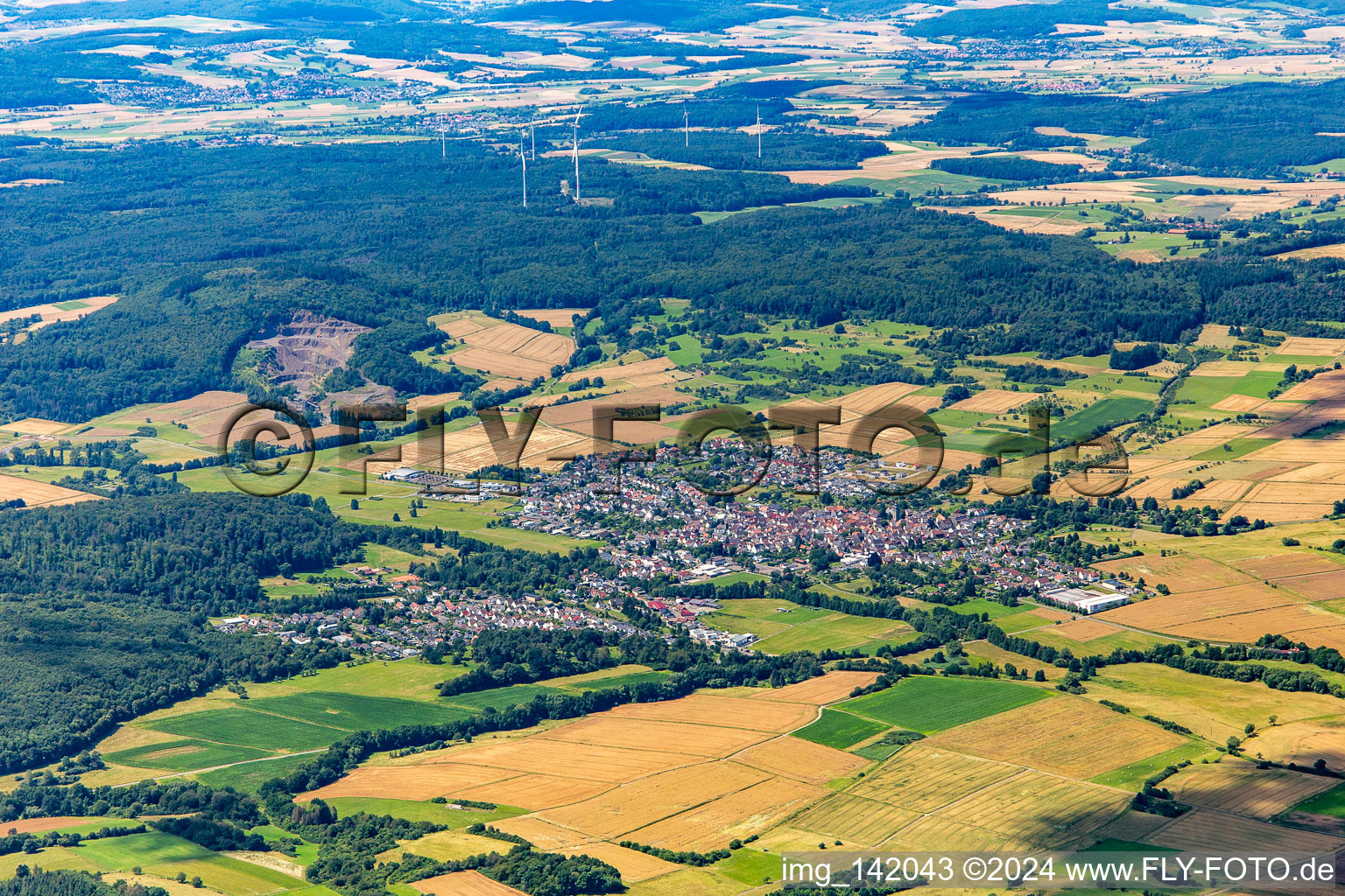 From the southeast in Allendorf in the state Hesse, Germany