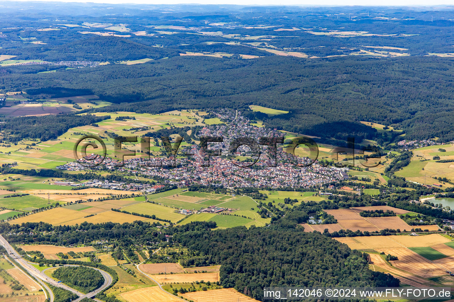 From the southeast in the district Wißmar in Wettenberg in the state Hesse, Germany