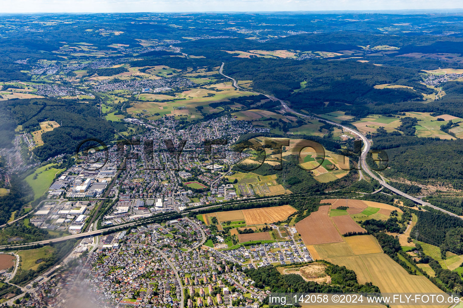 Behind the A480 in Aßlar in the state Hesse, Germany