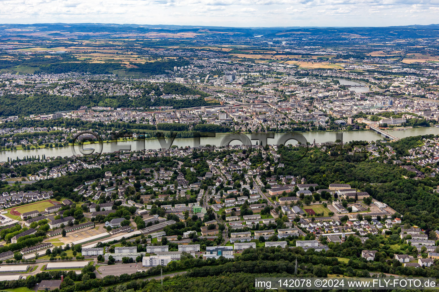 Bundeswehr properties in the district Südliche Vorstadt in Koblenz in the state Rhineland-Palatinate, Germany