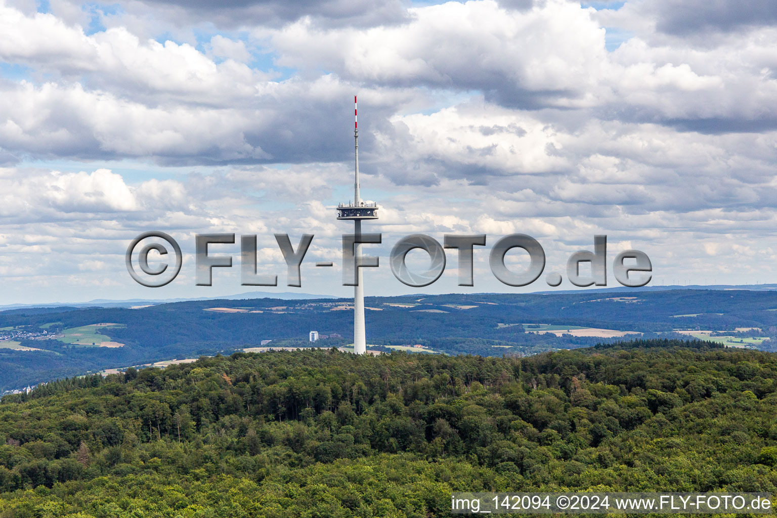 Kühkopf telecommunications tower in the district Karthäuserhofgelände in Koblenz in the state Rhineland-Palatinate, Germany