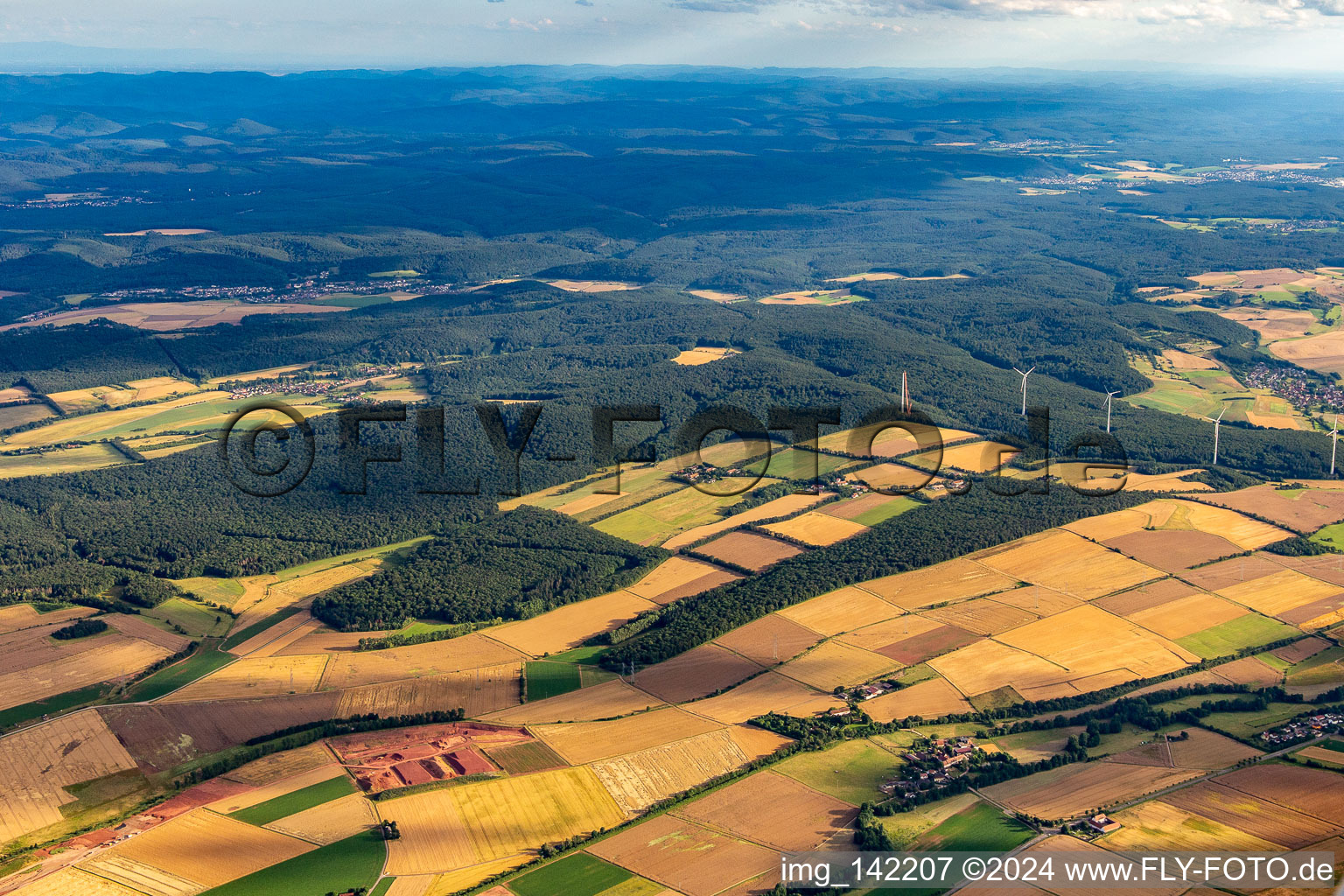 Wind farm in Göllheim in the state Rhineland-Palatinate, Germany