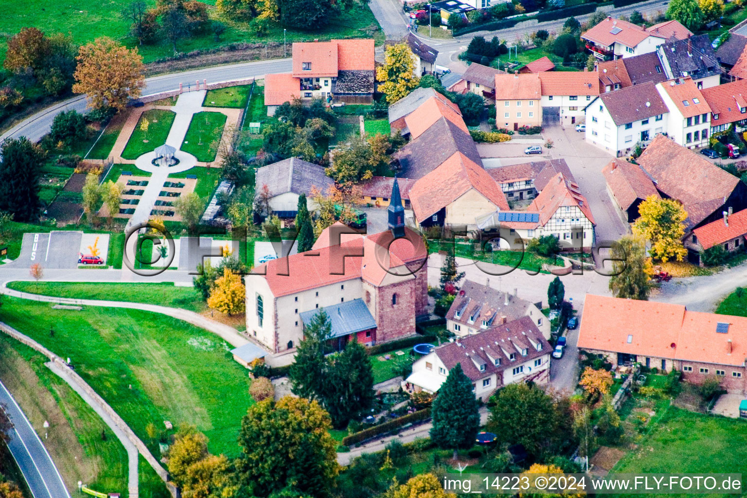 Monastery Lobenfeld in the district Lobenfeld in Lobbach in the state Baden-Wuerttemberg, Germany