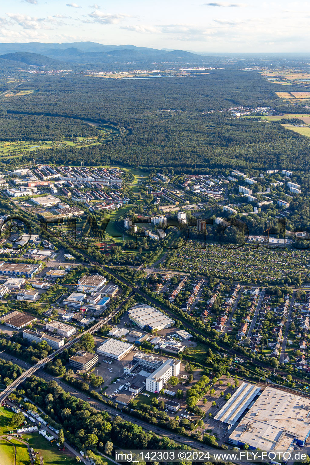 Hardeck settlement in the district Grünwinkel in Karlsruhe in the state Baden-Wuerttemberg, Germany