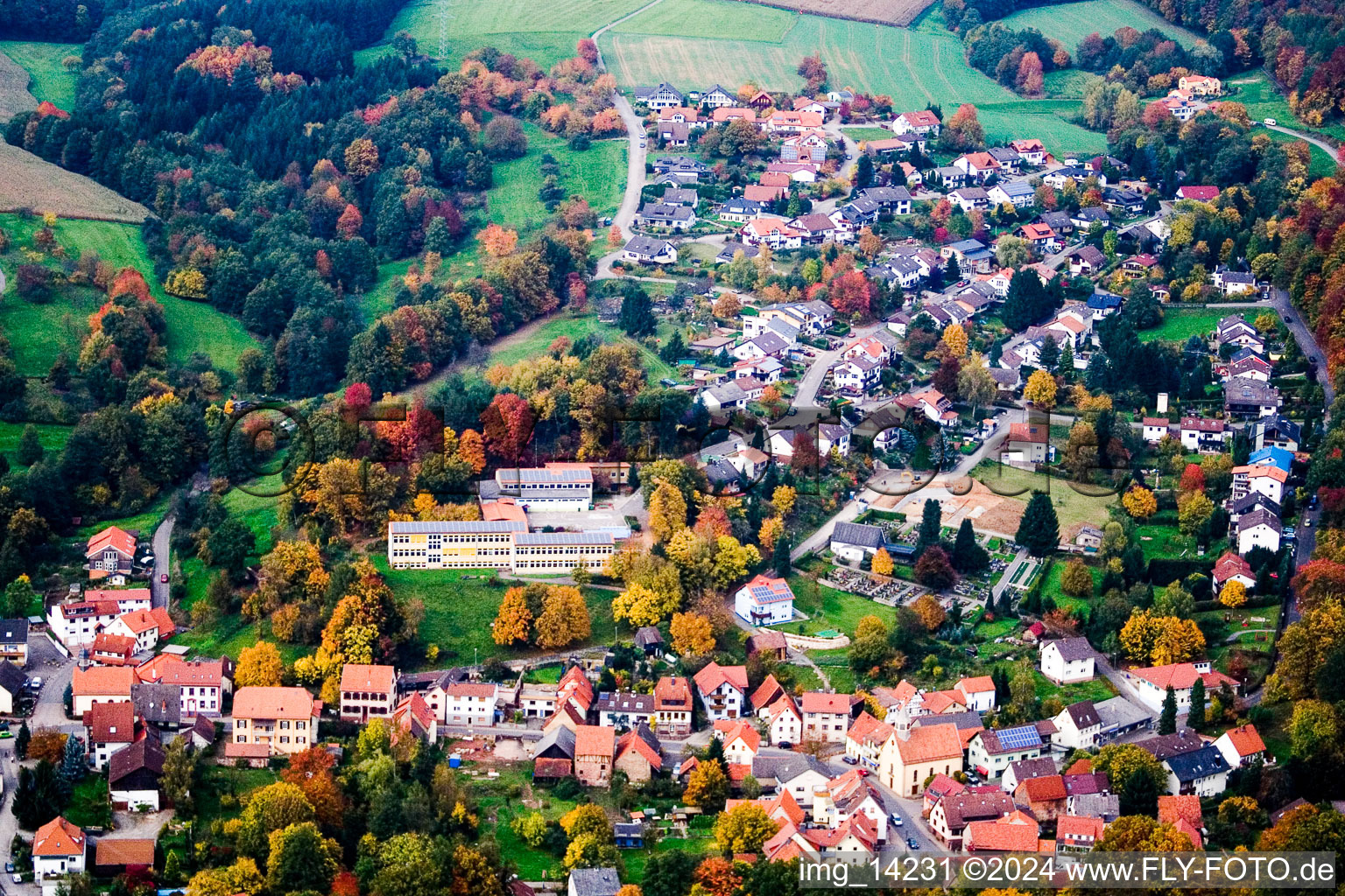 Lobach Primary School in the district Waldwimmersbach in Lobbach in the state Baden-Wuerttemberg, Germany