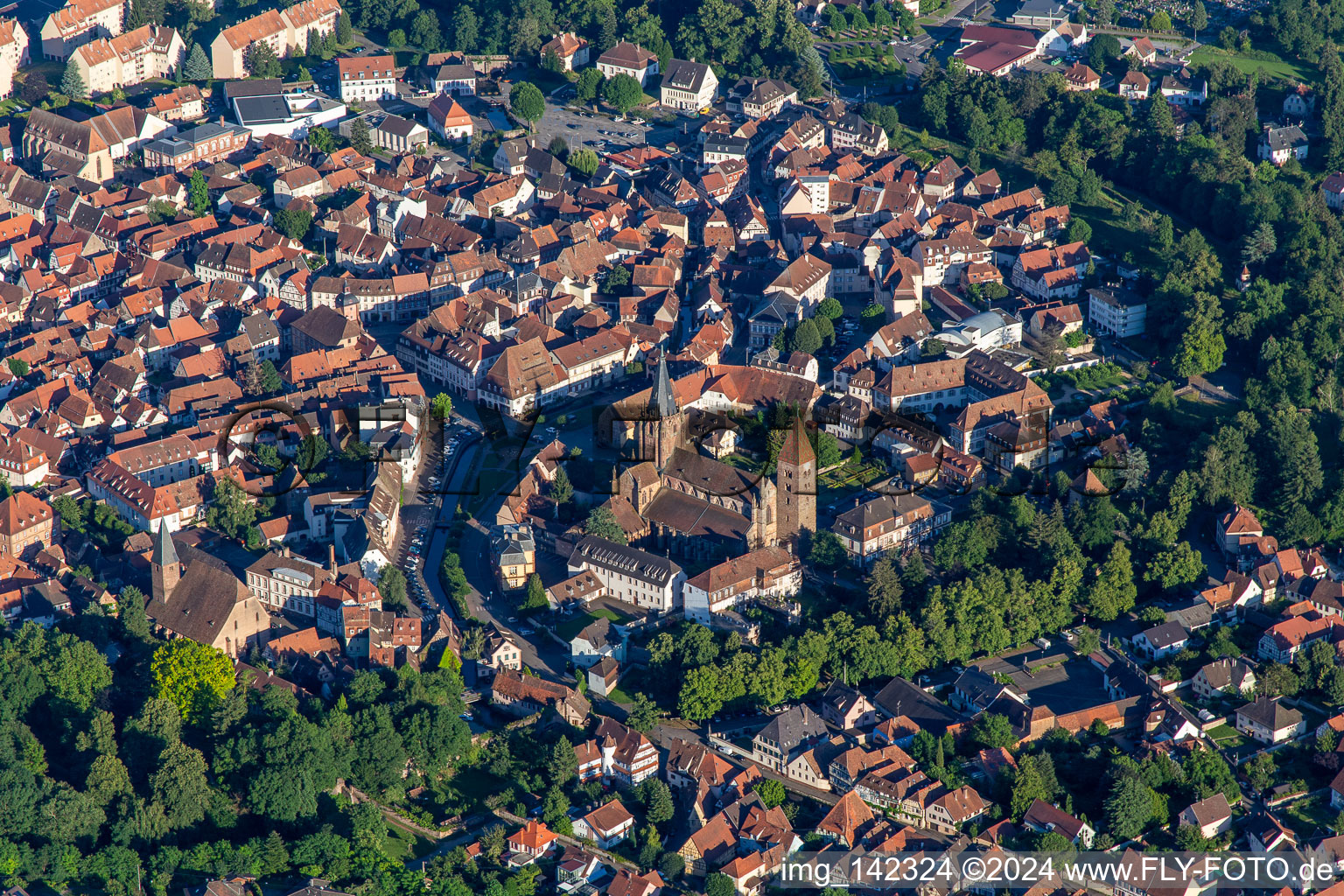 Abbatiale Saint Pierre et Paul in Wissembourg in the state Bas-Rhin, France