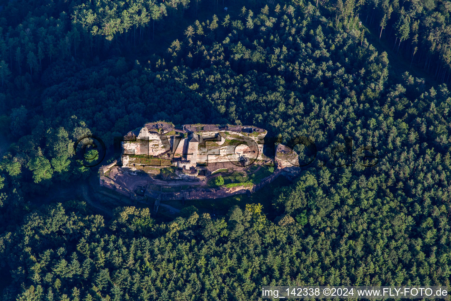 Fleckenstein Castle from the northwest in Lembach in the state Bas-Rhin, France