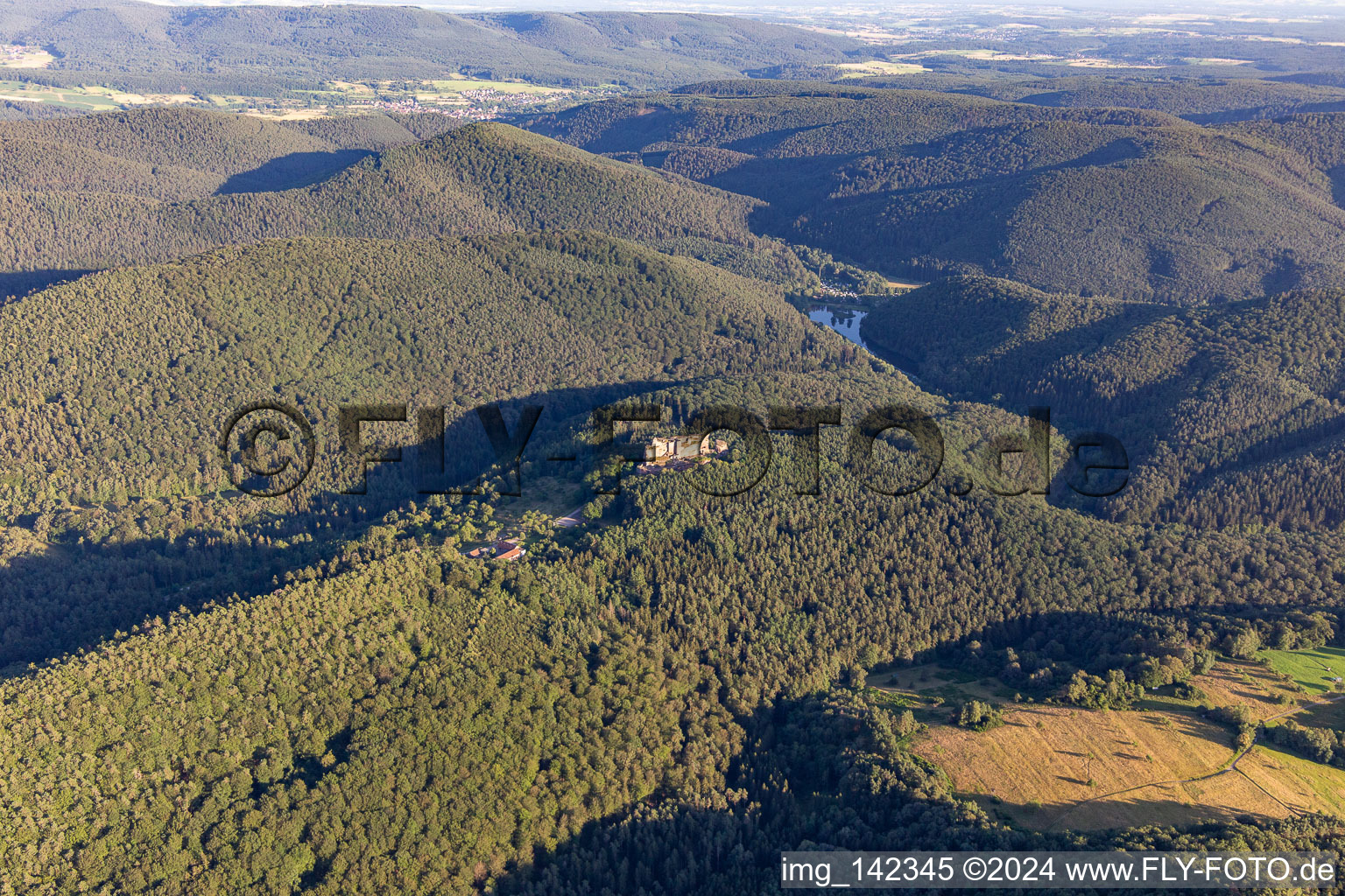 Fleckenstein Castle from the north in Lembach in the state Bas-Rhin, France