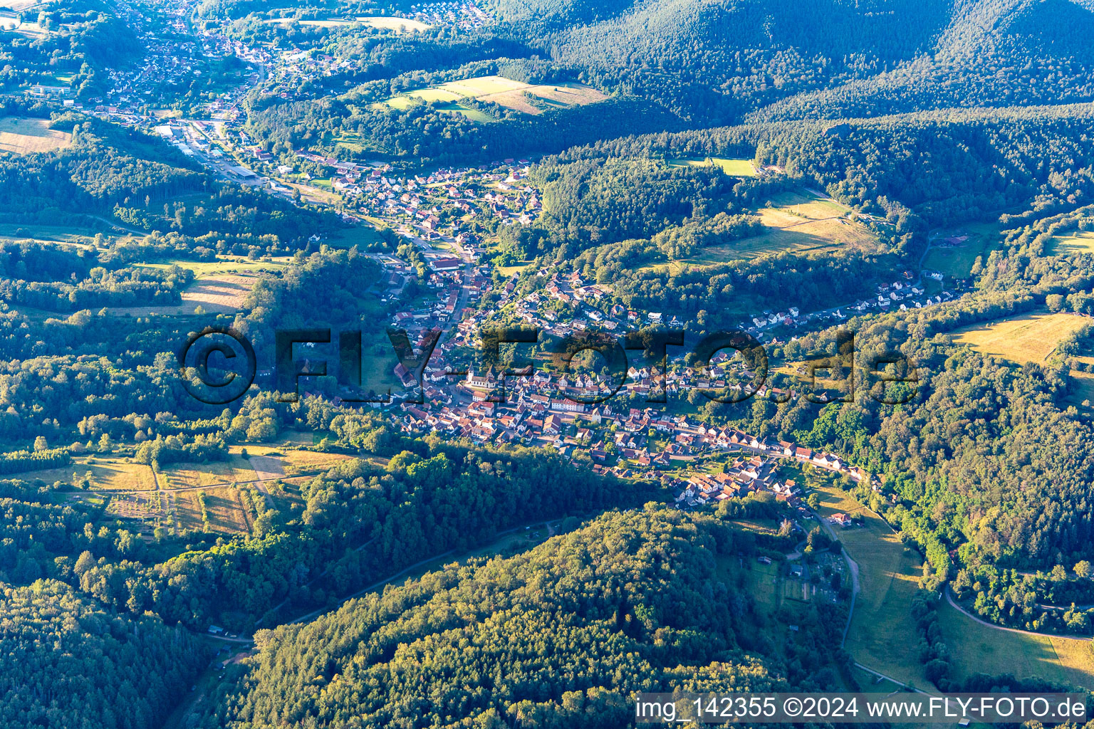 From the south in Bundenthal in the state Rhineland-Palatinate, Germany