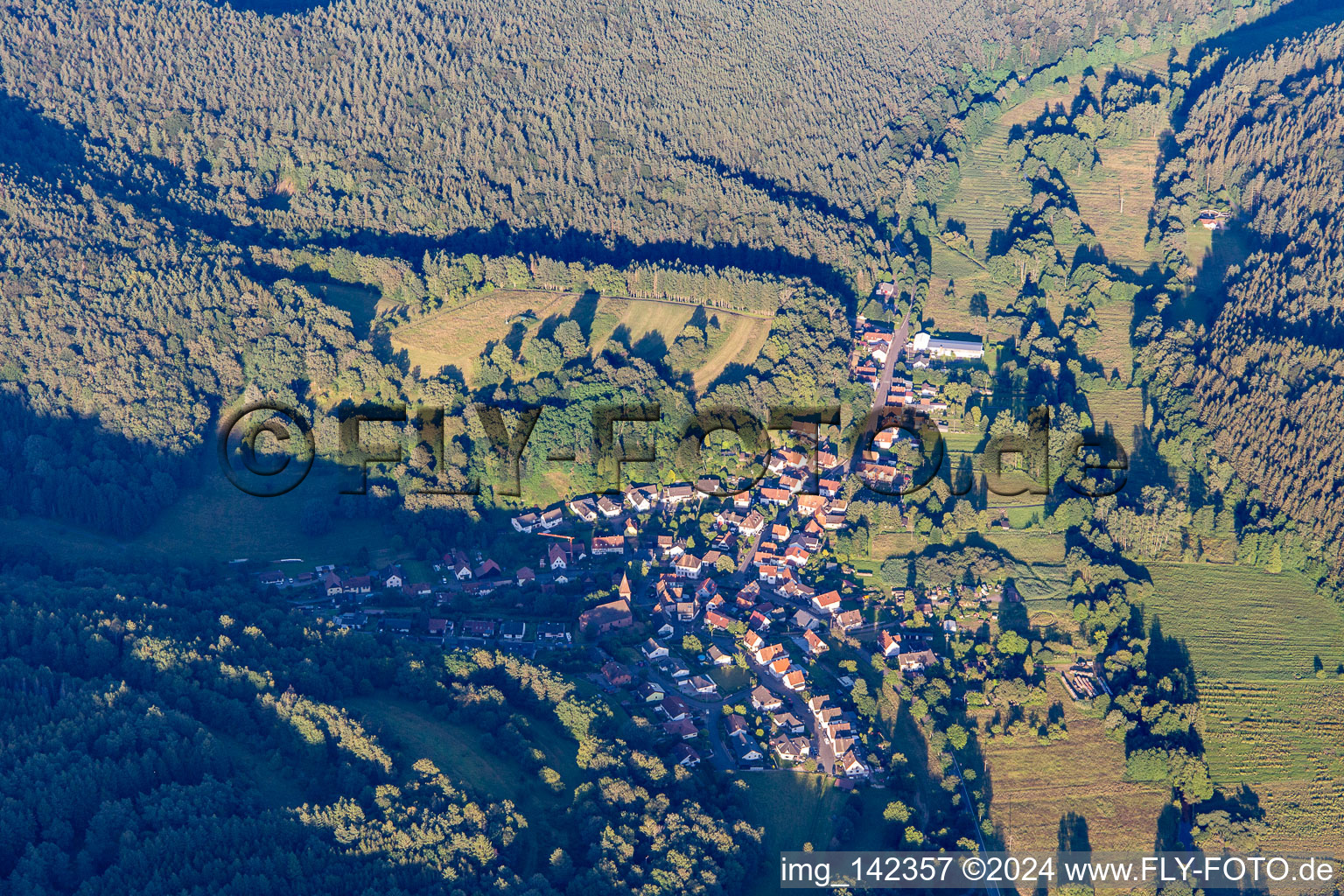 From the west in Niederschlettenbach in the state Rhineland-Palatinate, Germany