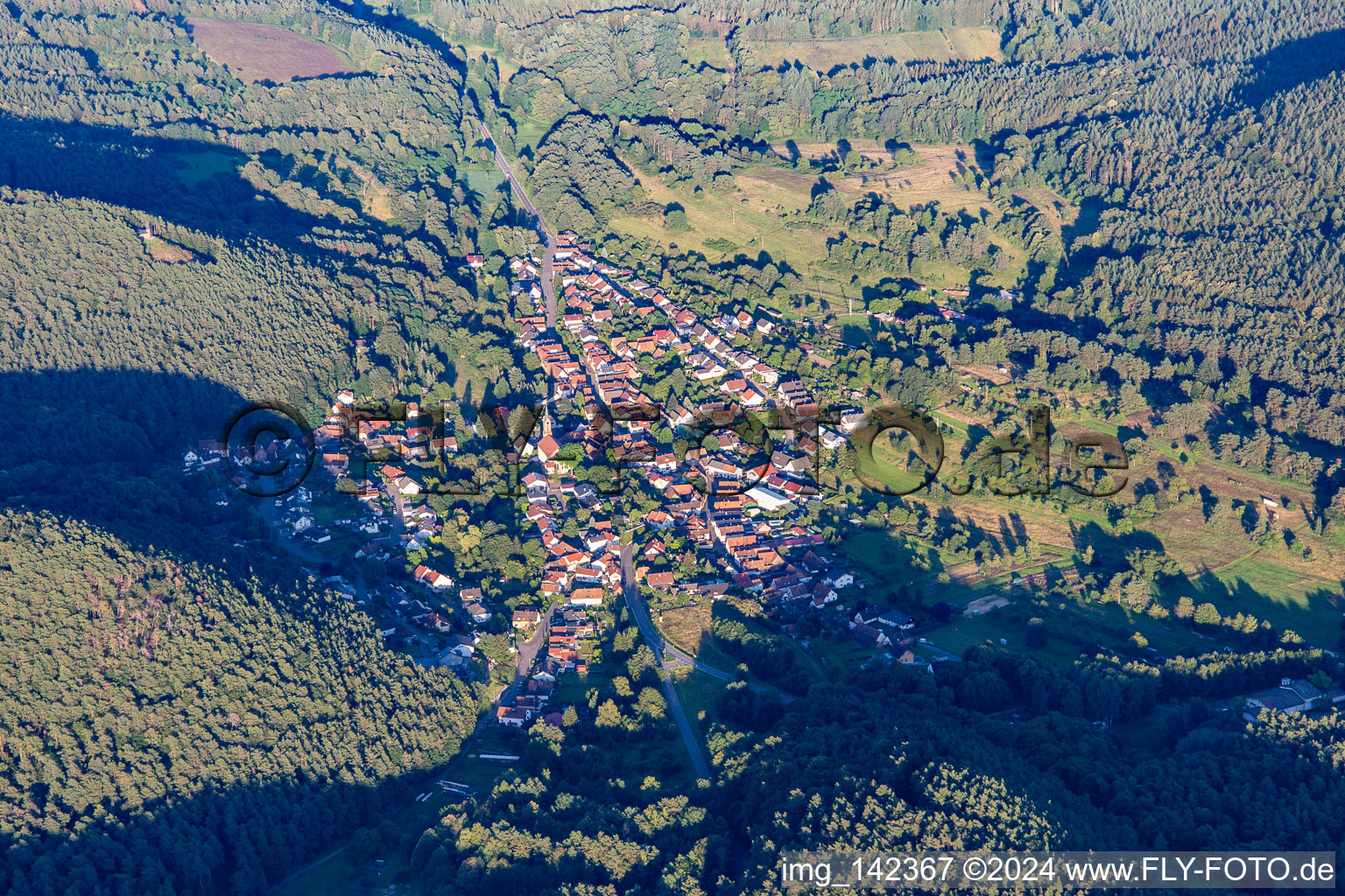 From the northwest in Birkenhördt in the state Rhineland-Palatinate, Germany