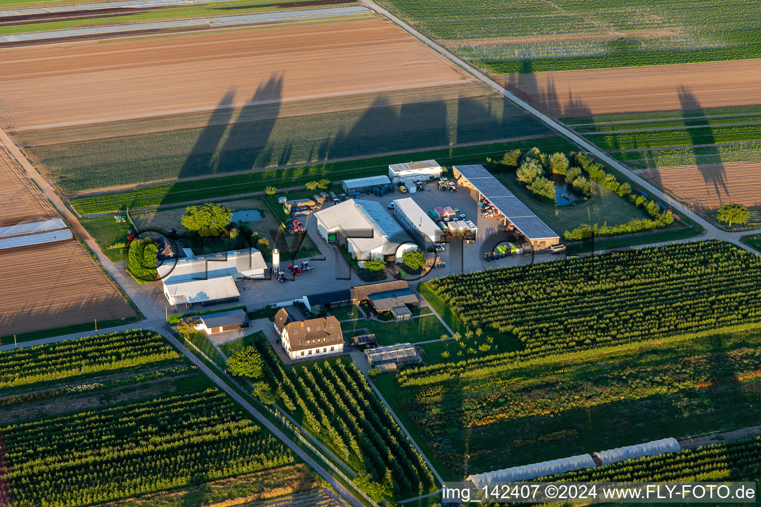 Farmer's Garden in Winden in the state Rhineland-Palatinate, Germany out of the air