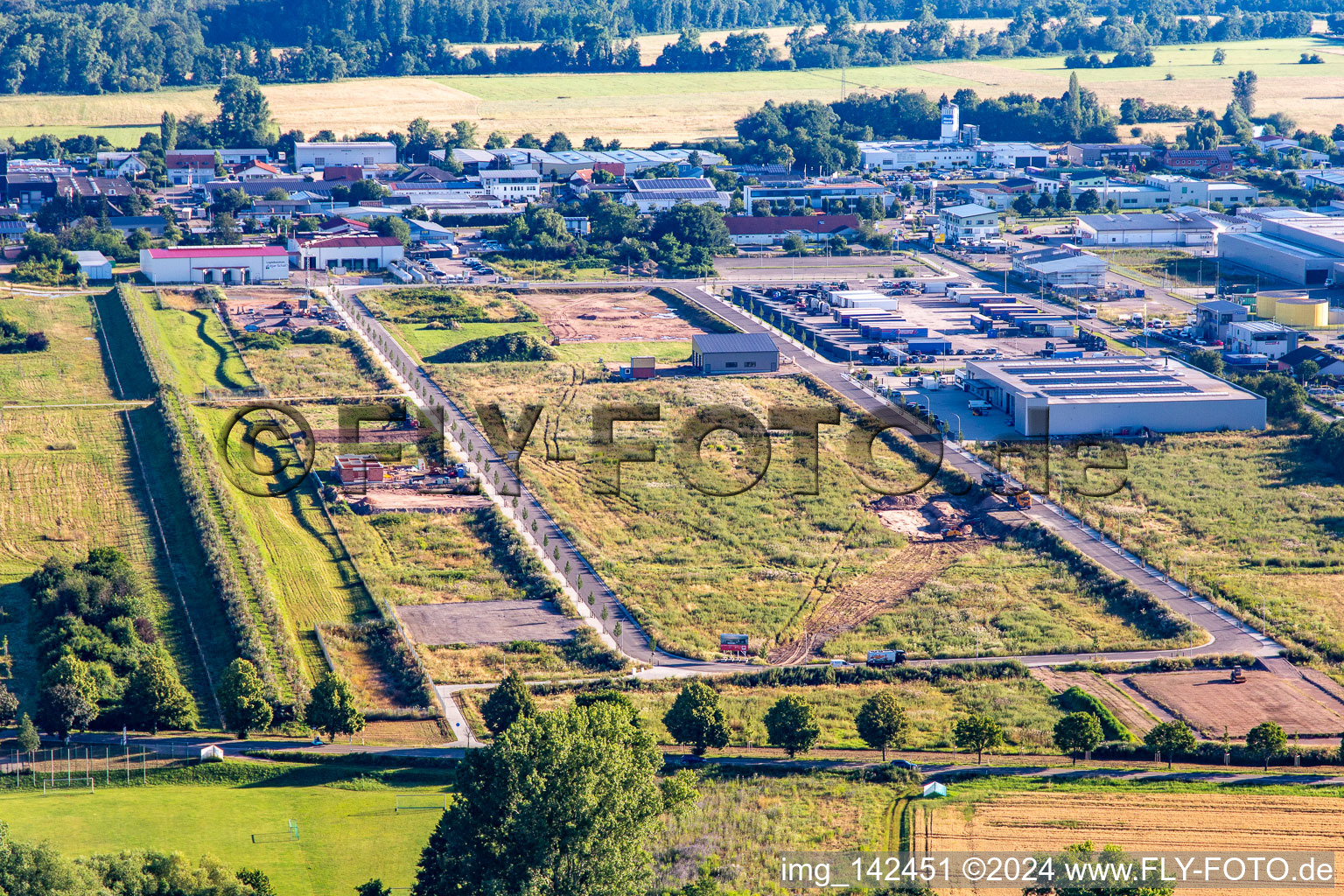 Expansion area of the Interpark commercial area in the district Offenbach in Offenbach an der Queich in the state Rhineland-Palatinate, Germany