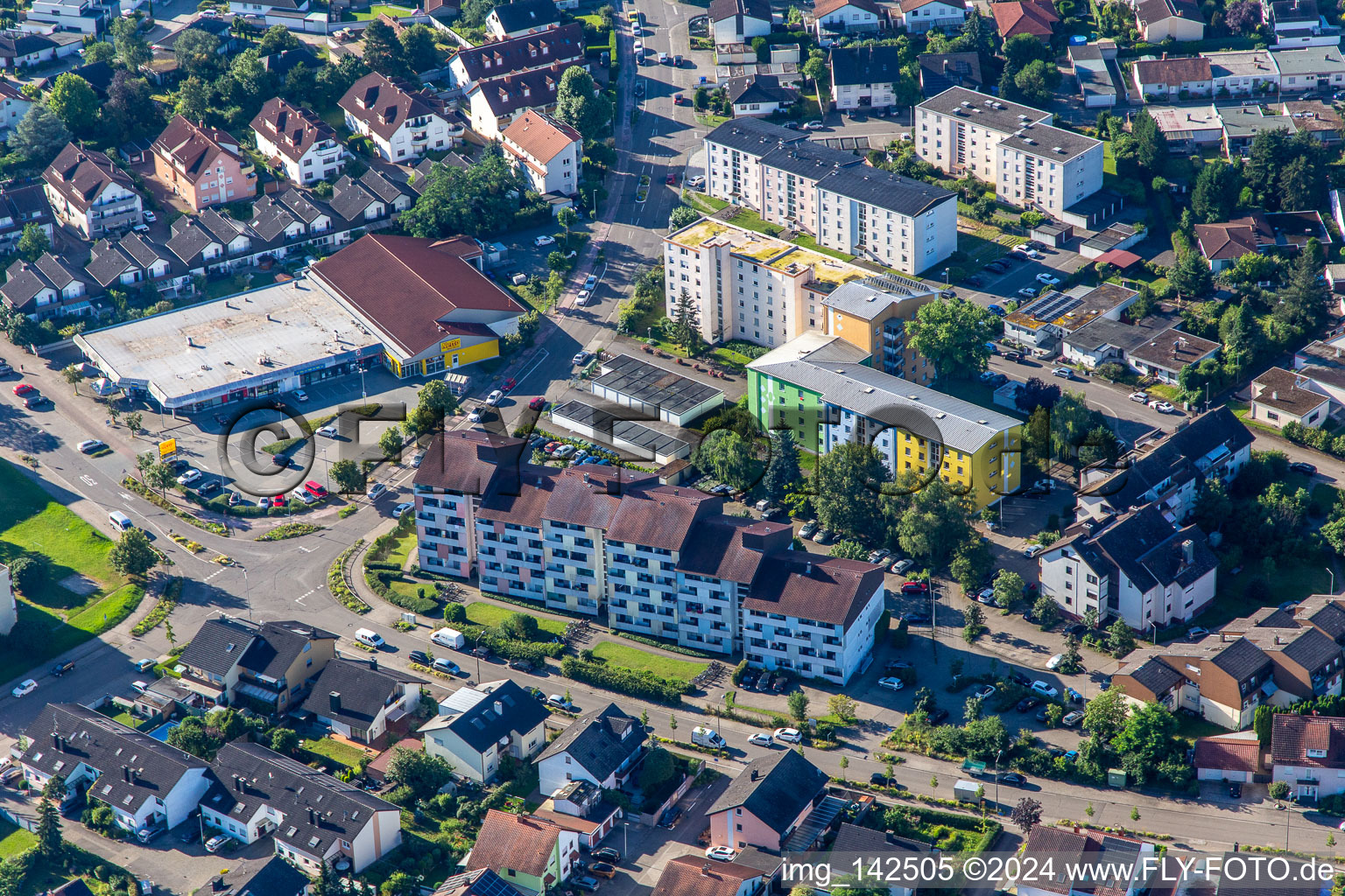 Theodor-Heuss-Straß in Germersheim in the state Rhineland-Palatinate, Germany