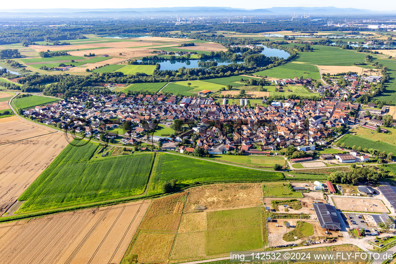 From the north in Neupotz in the state Rhineland-Palatinate, Germany