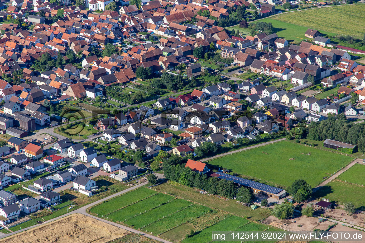 New development area in Tabakfeld in Hatzenbühl in the state Rhineland-Palatinate, Germany