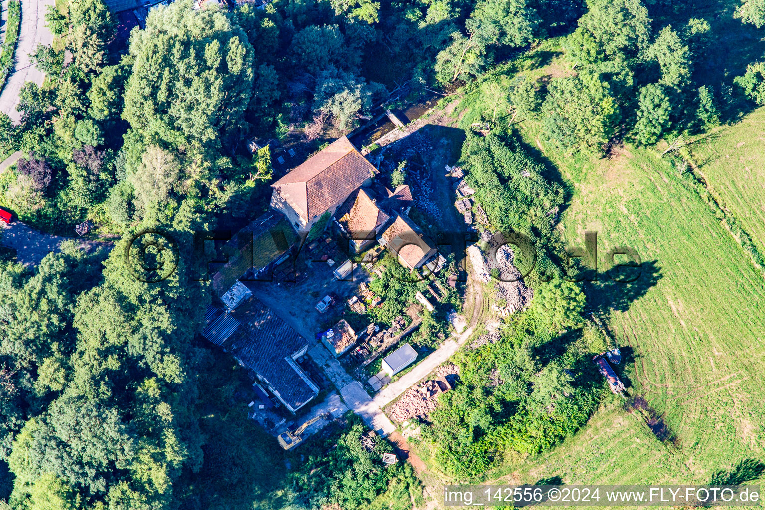 Old mill on the Erlenbach in the district Minderslachen in Kandel in the state Rhineland-Palatinate, Germany